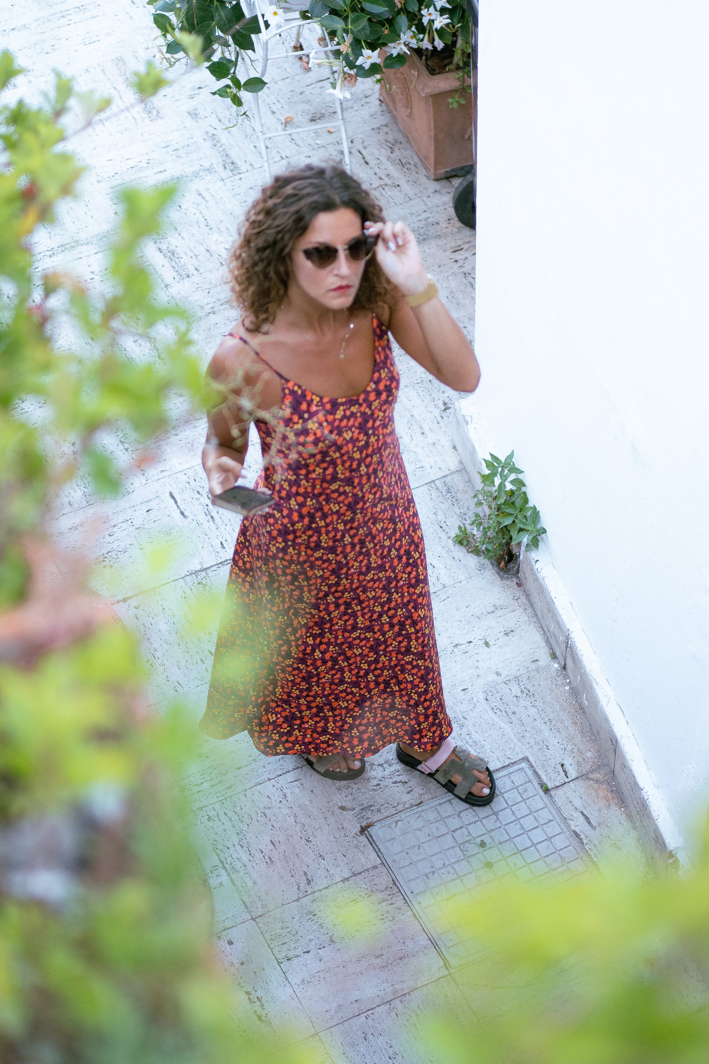 LUNA - Ciabatta in Vero Camoscio Bicolor con Fussbett Anatomico in Gomma da 3 Cm - Fascia H XL + Cinturino