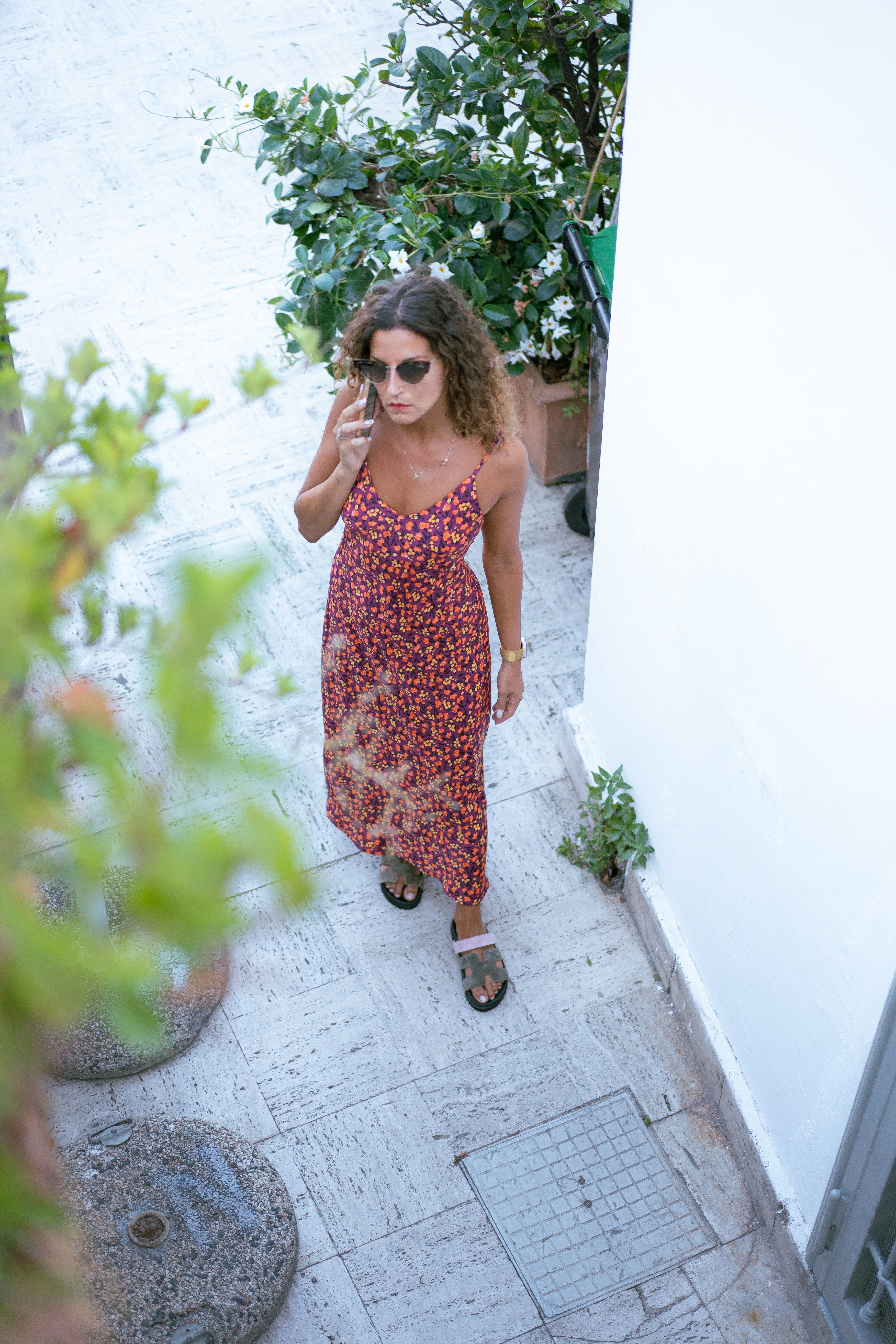 LUNA - Ciabatta in Vero Camoscio Bicolor con Fussbett Anatomico in Gomma da 3 Cm - Fascia H XL + Cinturino