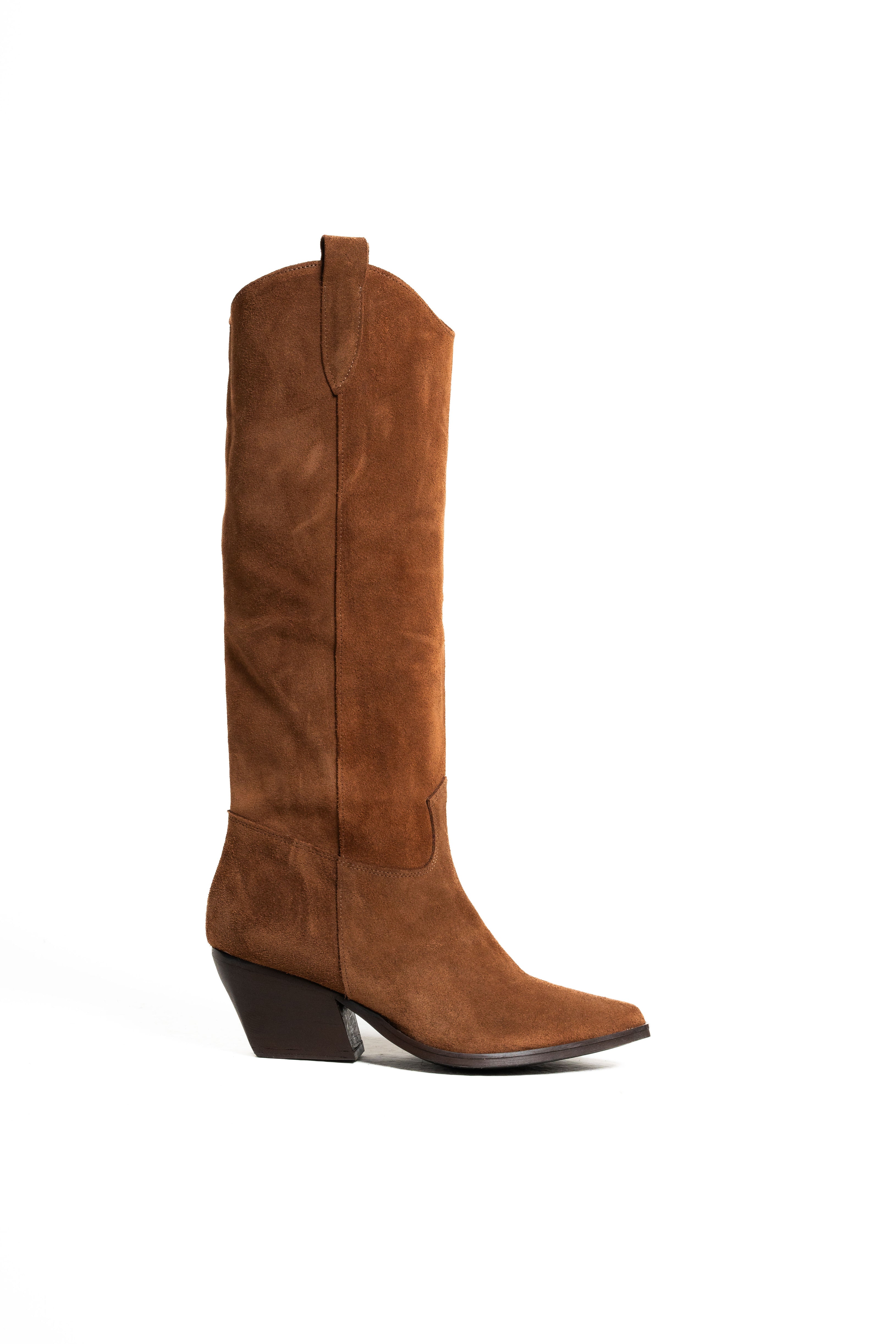 TEX 70 - Camperos mood boot in real suede with 7 cm heel