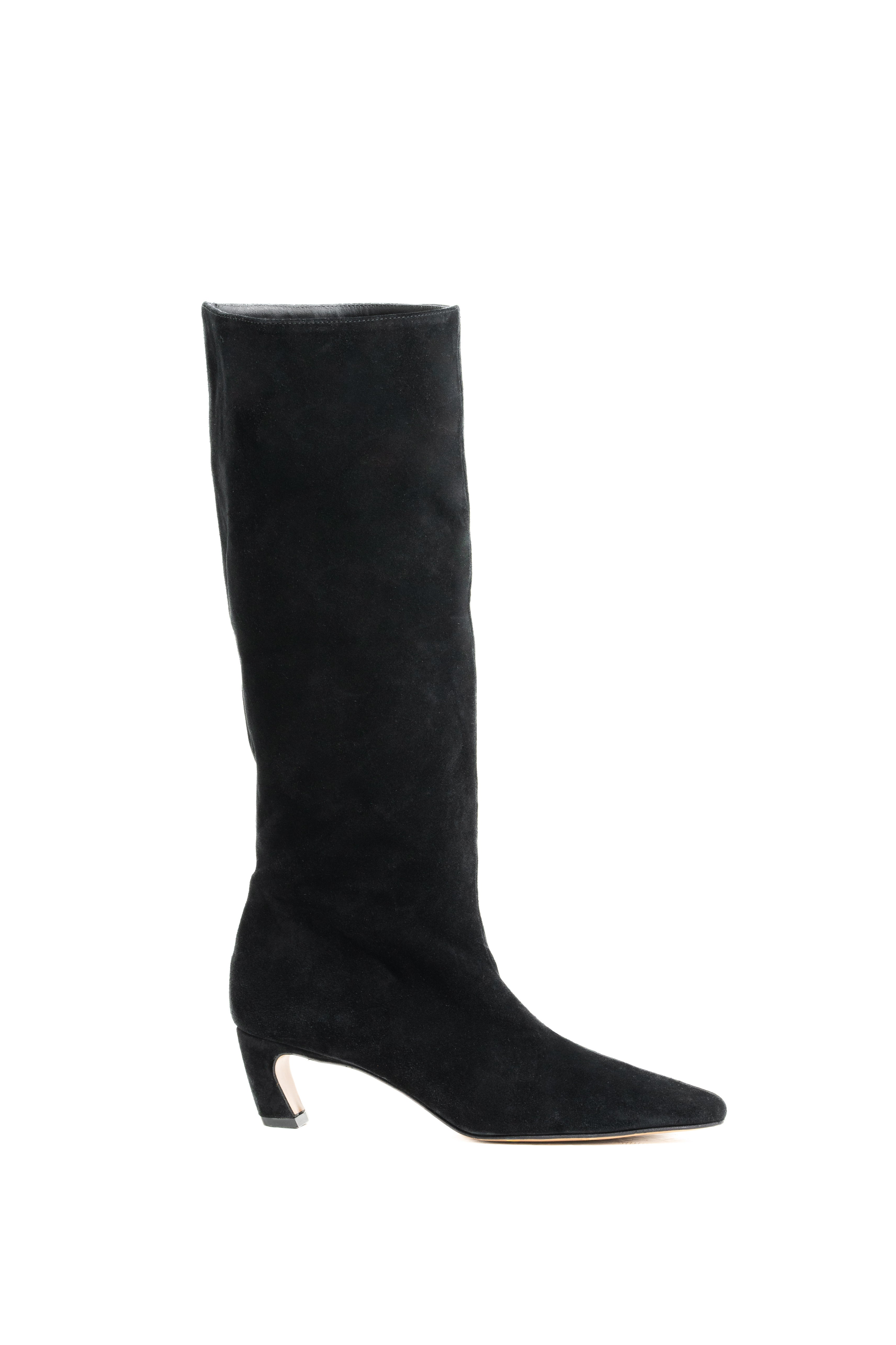 JADE - Stivali Cuissard in Camoscio Nero - Tacco Roghetto 5 Cm