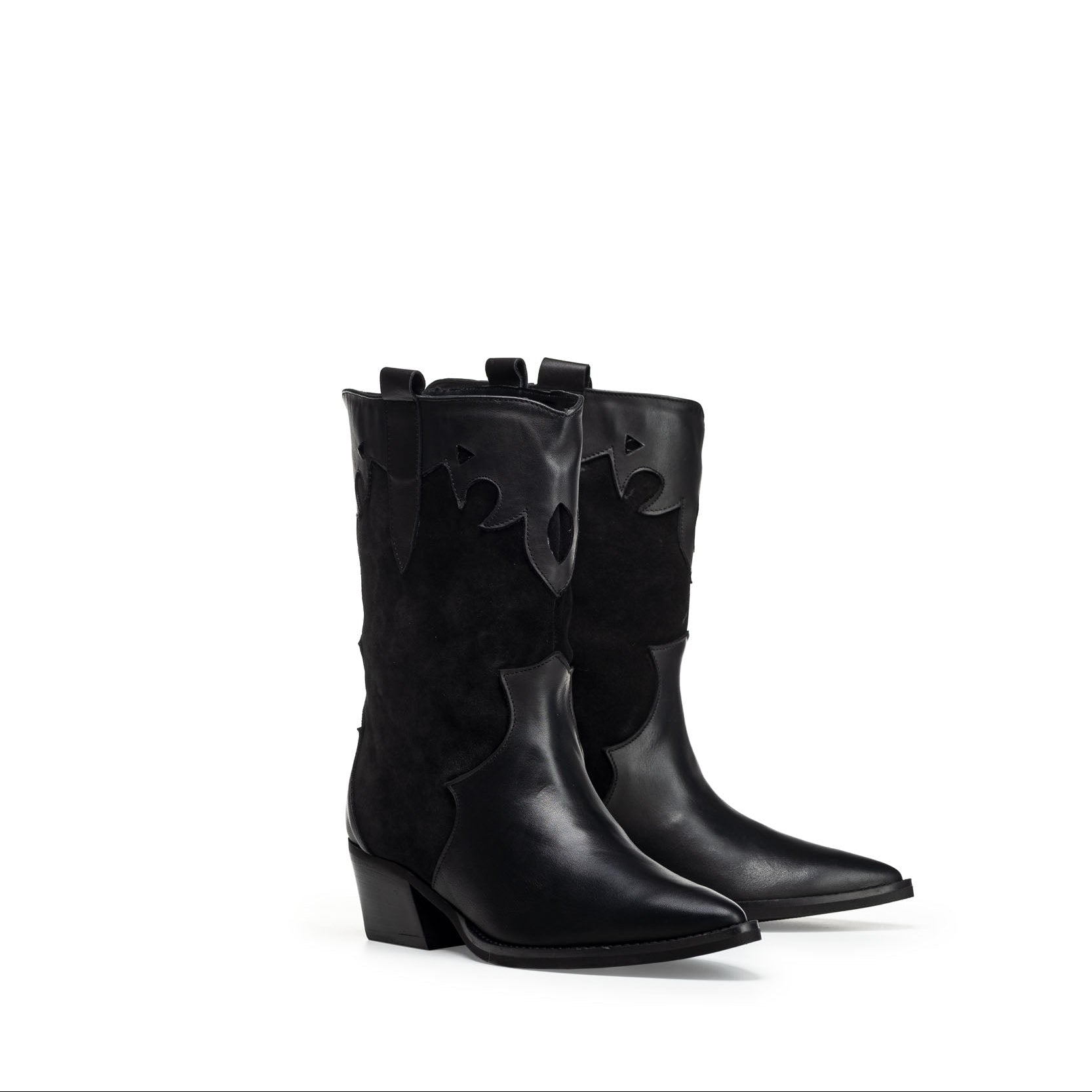 JULY LOW - Texan mood tubular boot in Real Suede and Genuine Leather