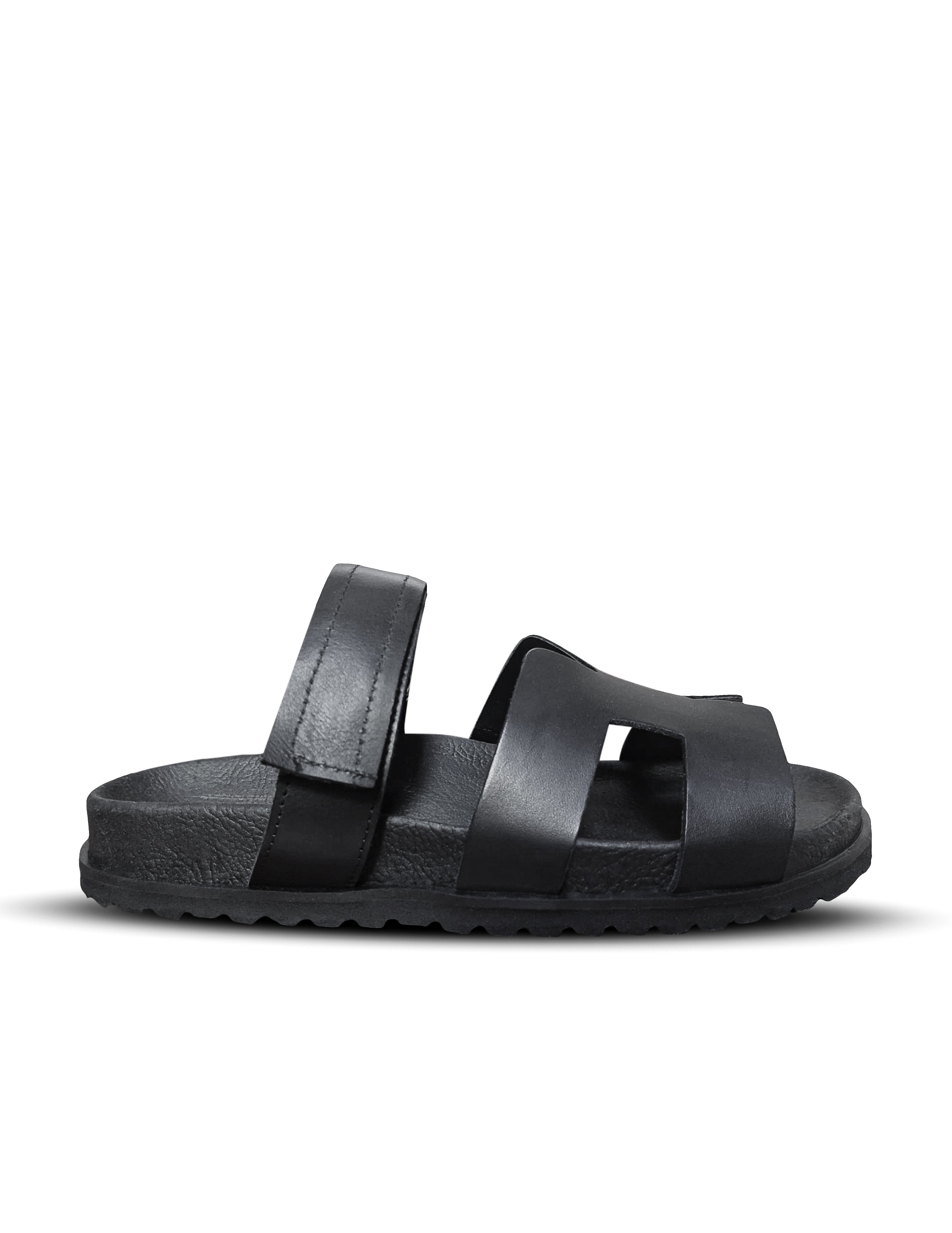 LUNA - Genuine Leather Slipper with 3cm Anatomical Rubber Footbed