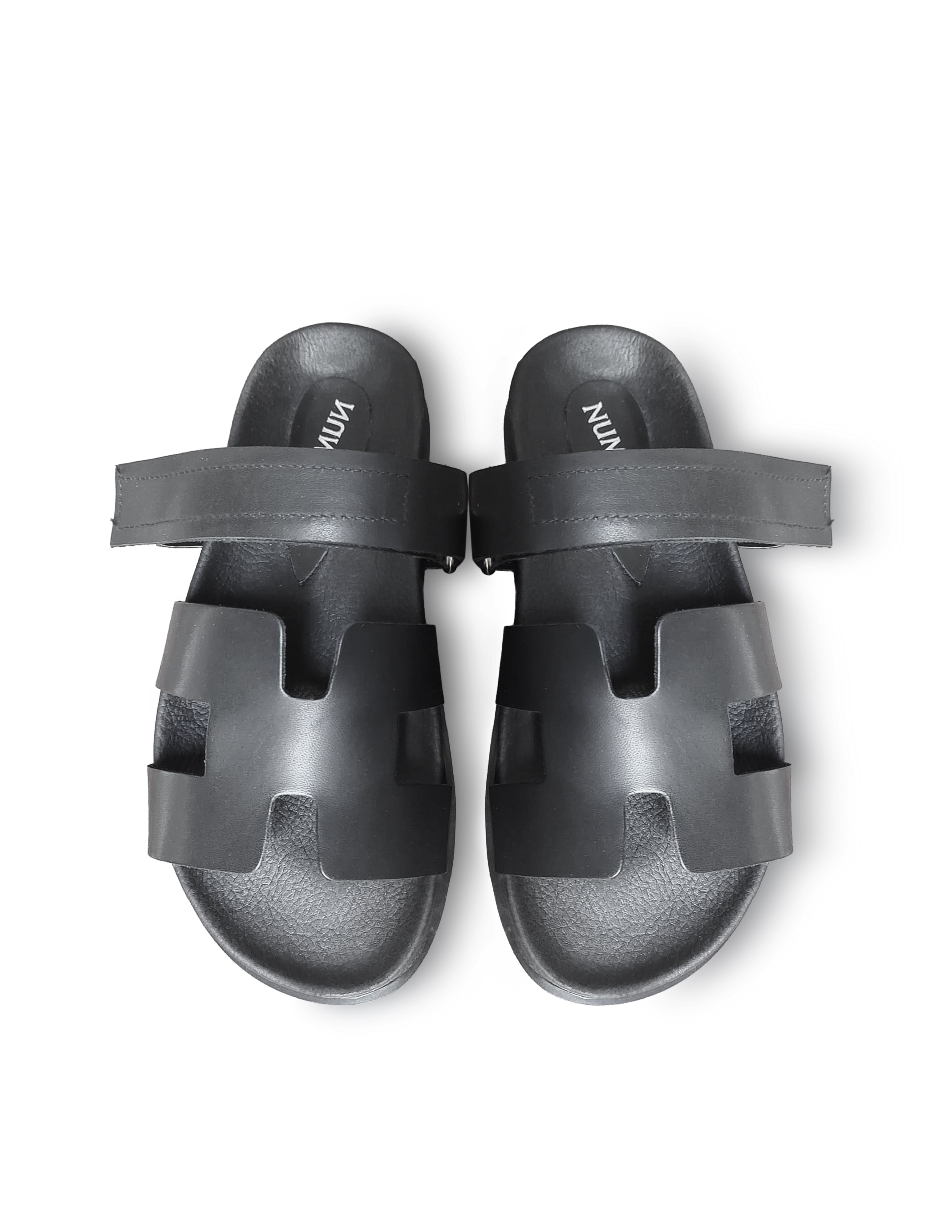 LUNA - Genuine Leather Slipper with 3cm Anatomical Rubber Footbed