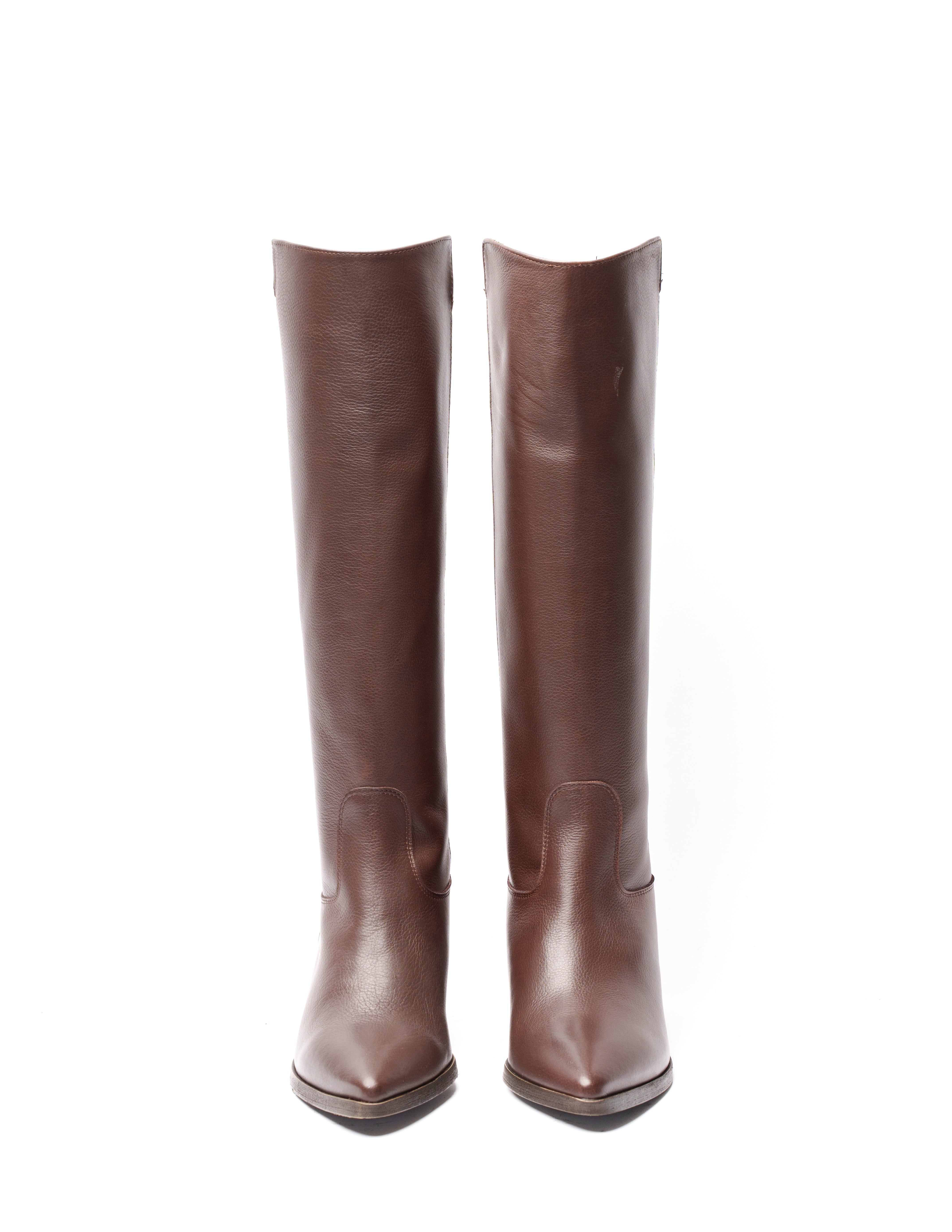 R40 - Genuine leather tubular boot with internal rise