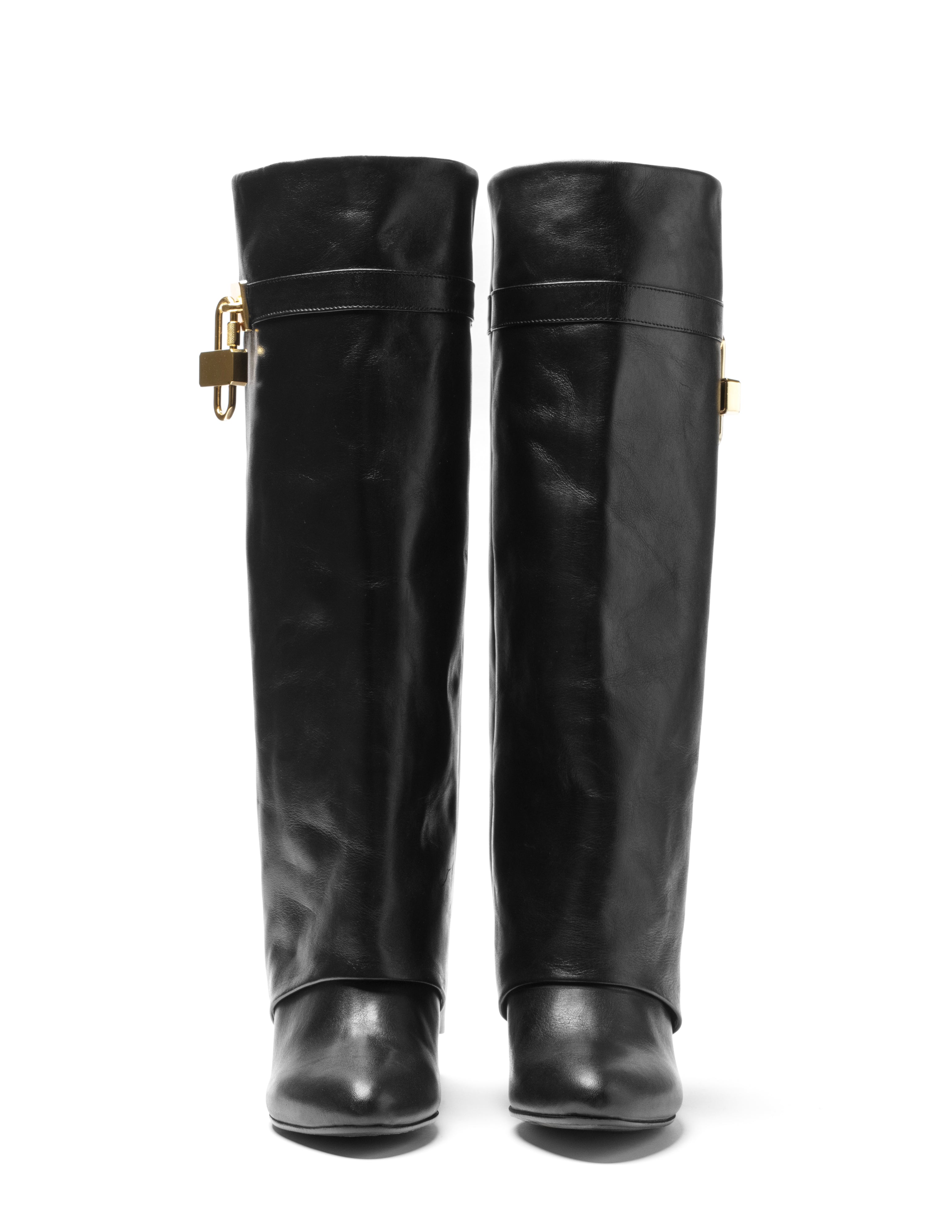 SOPHIE - Stivale tubolare in Vera Pelle con accessorio e tacco/zeppa 7 Cm