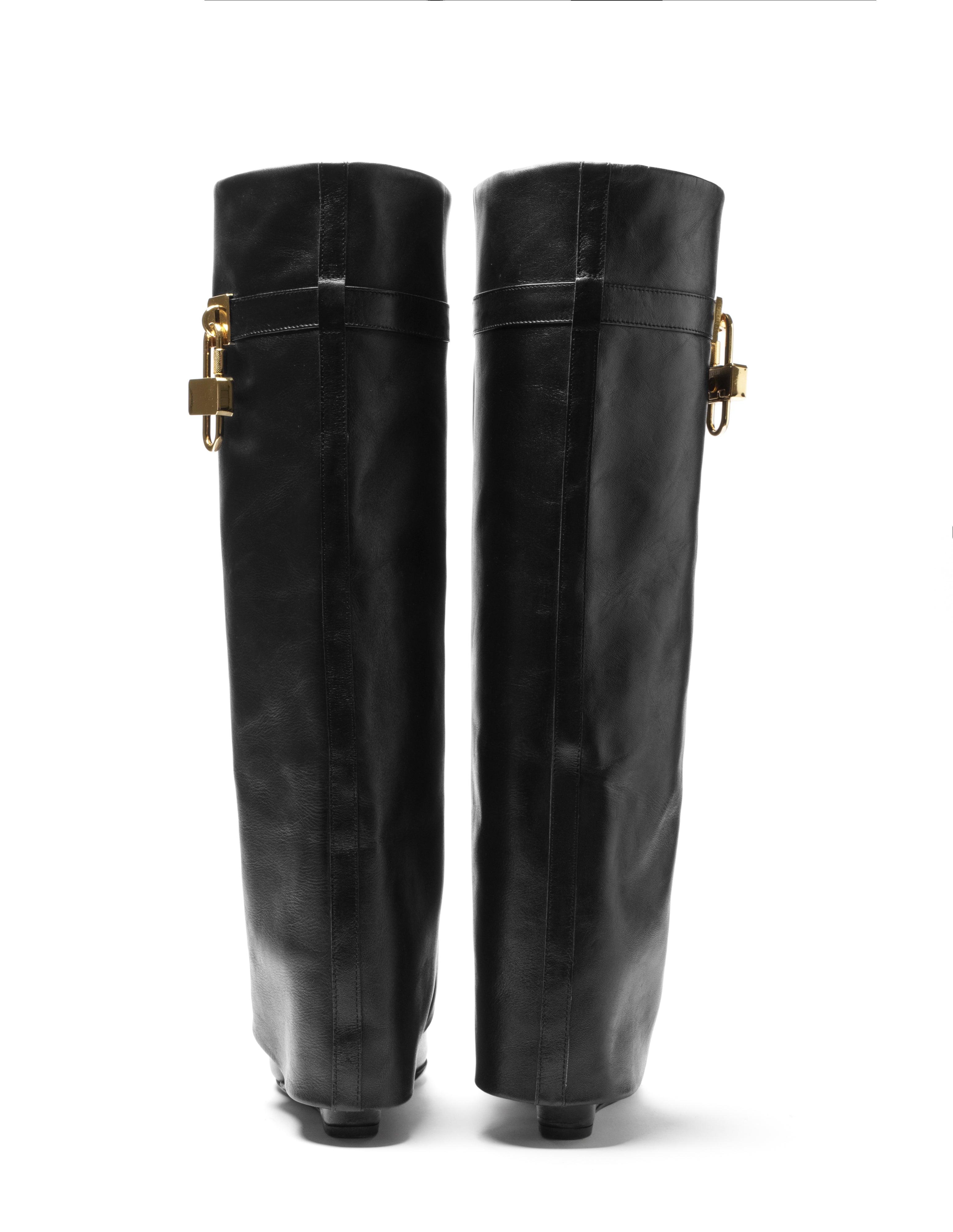 SOPHIE - Stivale tubolare in Vera Pelle con accessorio e tacco/zeppa 7 Cm