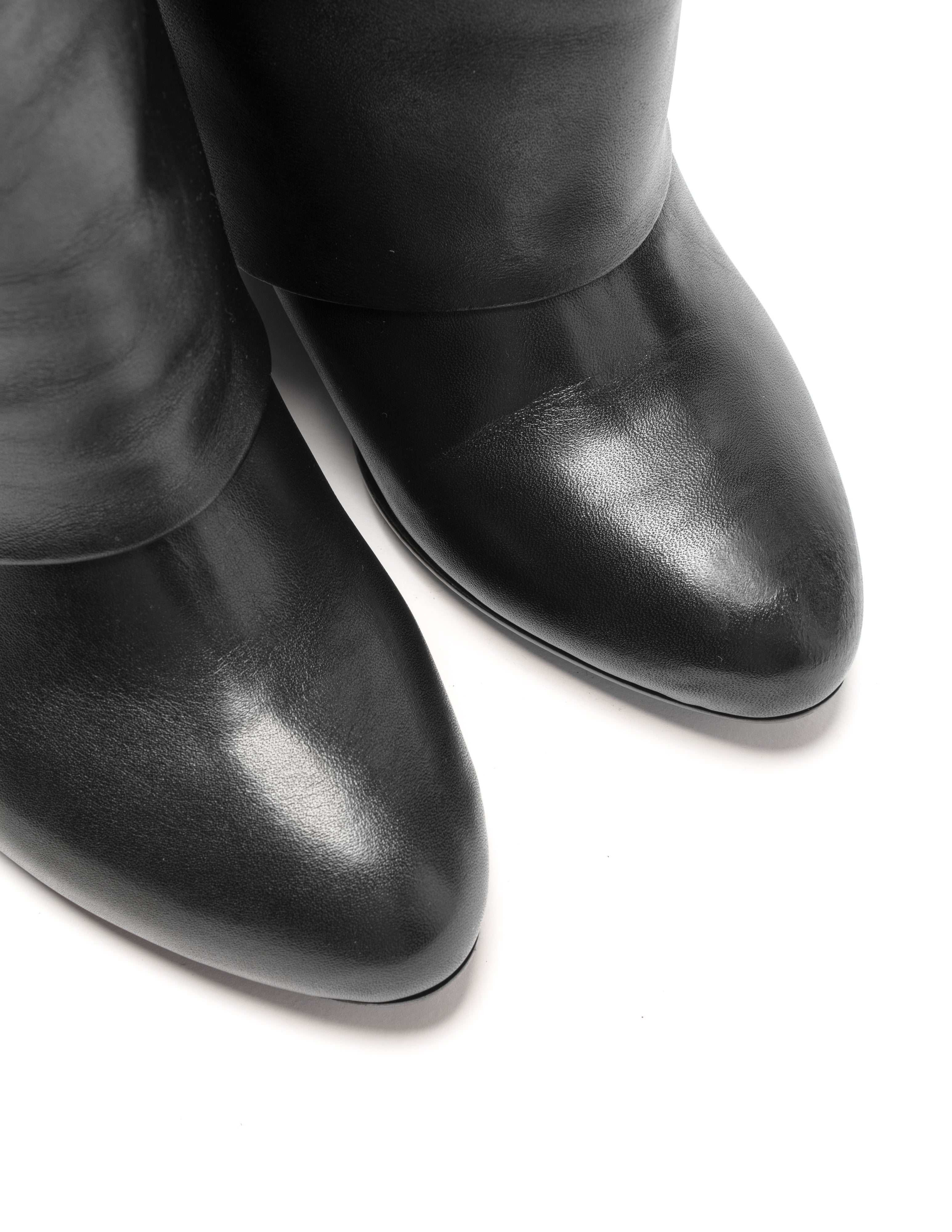 SOPHIE - Stivale tubolare in Vera Pelle con accessorio e tacco/zeppa 7 Cm