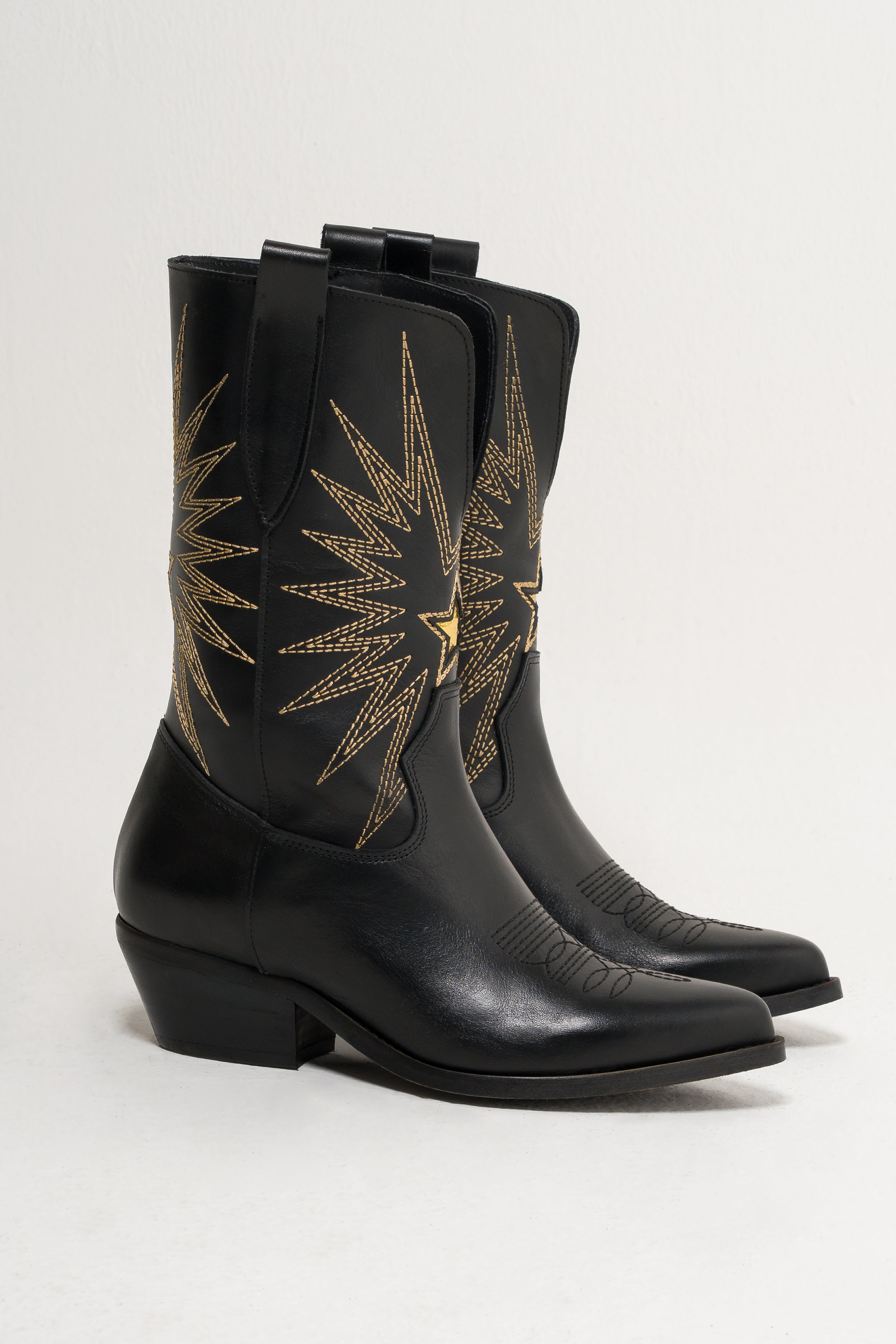 JULY LOW - Texan mood tubular boot in Real Suede and Genuine Leather