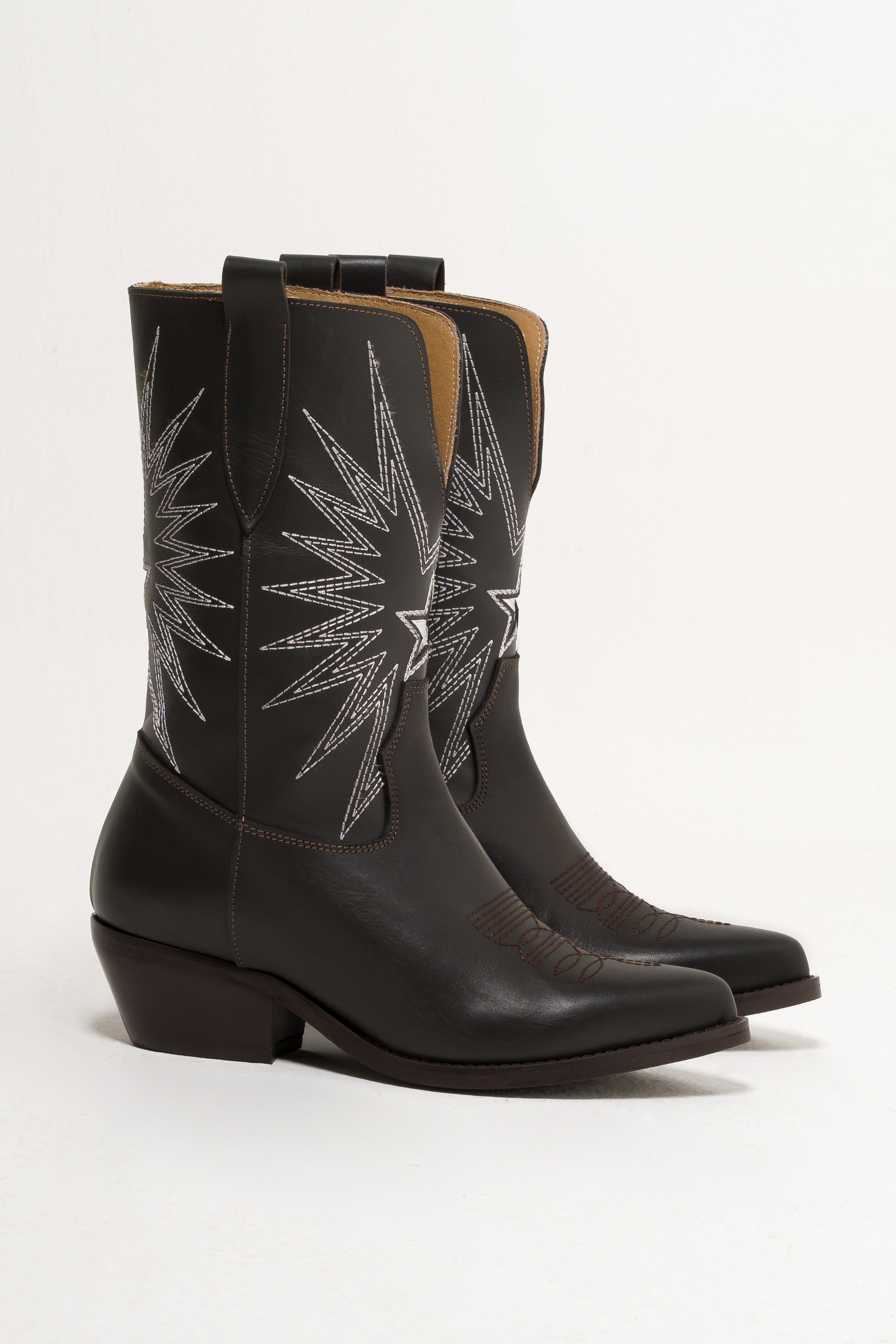 JULY LOW - Texan mood tubular boot in Real Suede and Genuine Leather