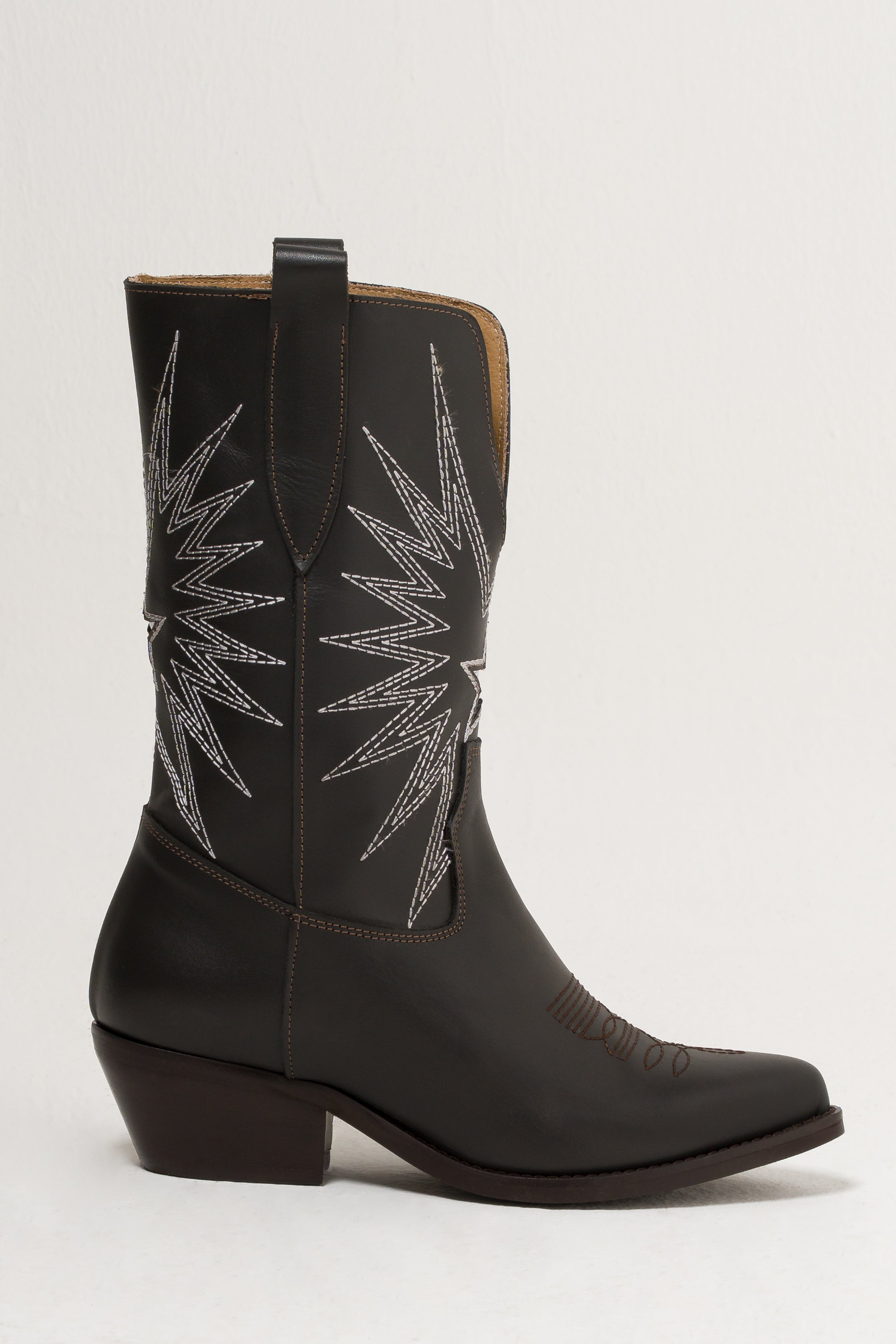 JULY LOW - Texan mood tubular boot in Real Suede and Genuine Leather