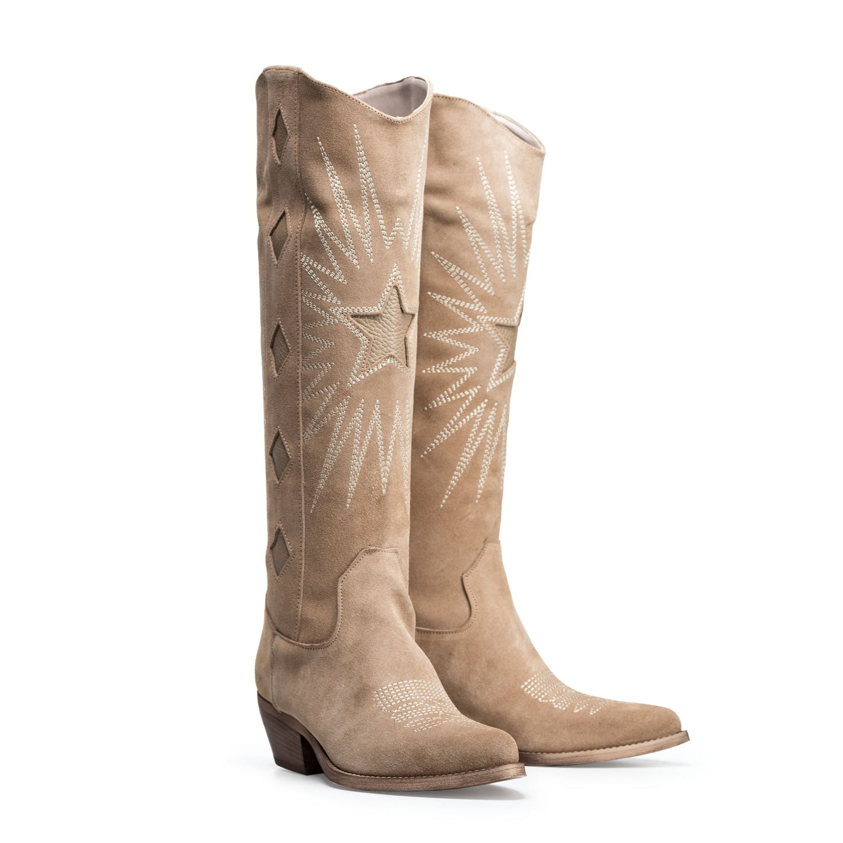 TEX 300_GOLDEN - Tubular boot mood Camperos in Real Daino Suede