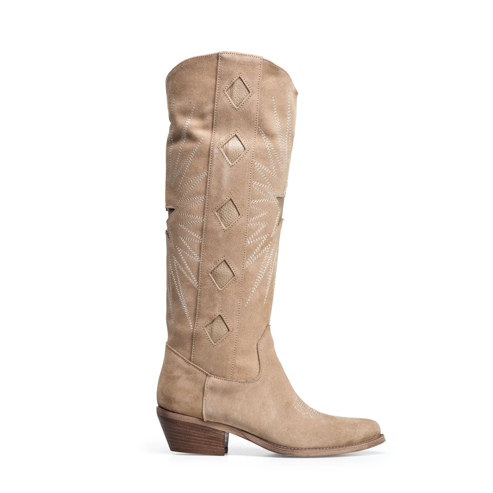 TEX 300_GOLDEN - Tubular boot mood Camperos in Real Daino Suede