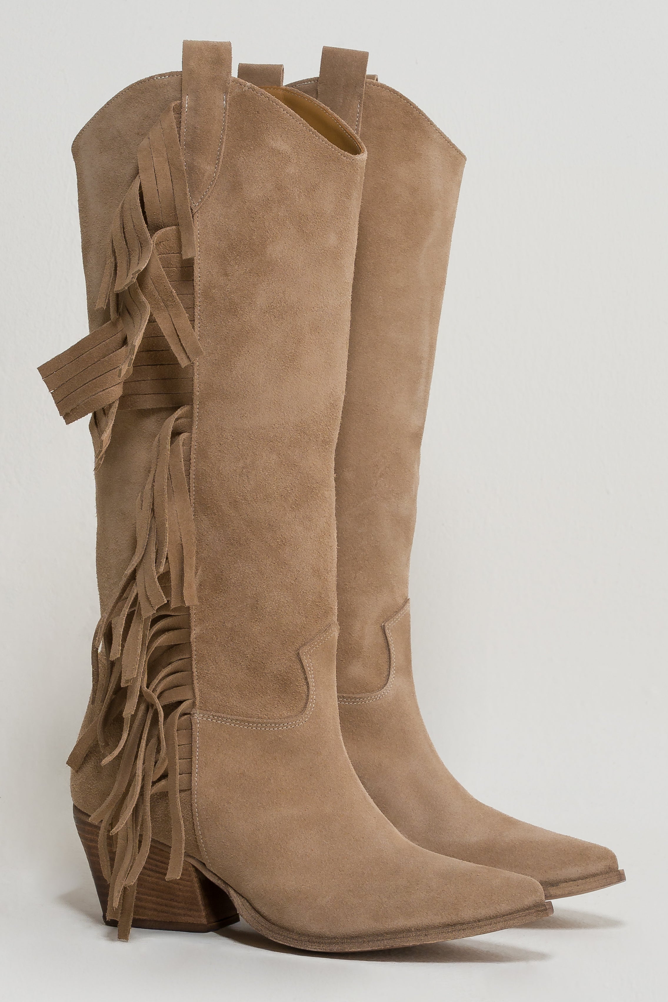 TEX 70 - Camperos mood boot in real suede with 7 cm heel