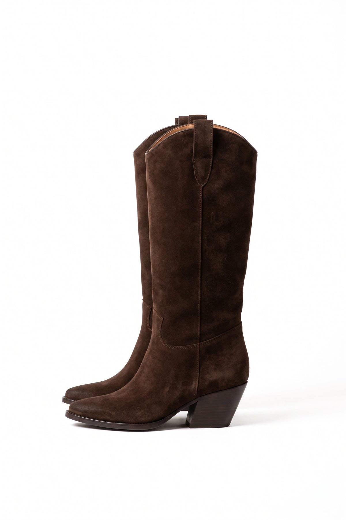 TEX 70_LOW - Camperos Tubular Boot in Real Suede Leather with Embroidery