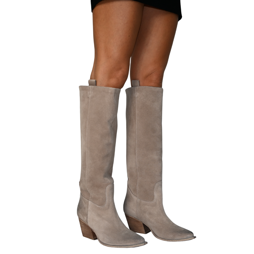 TEX 75 - Camperos Tubular Boot in Real Pale Suede