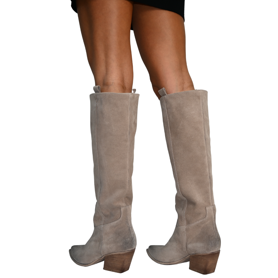 TEX 75 - Camperos Tubular Boot in Real Pale Suede