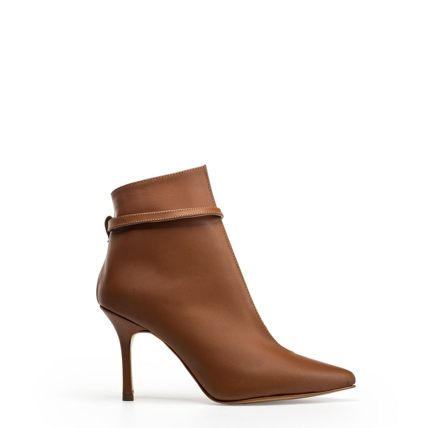 BABY - Side-opening décolleté in genuine leather with 9 cm stiletto heel