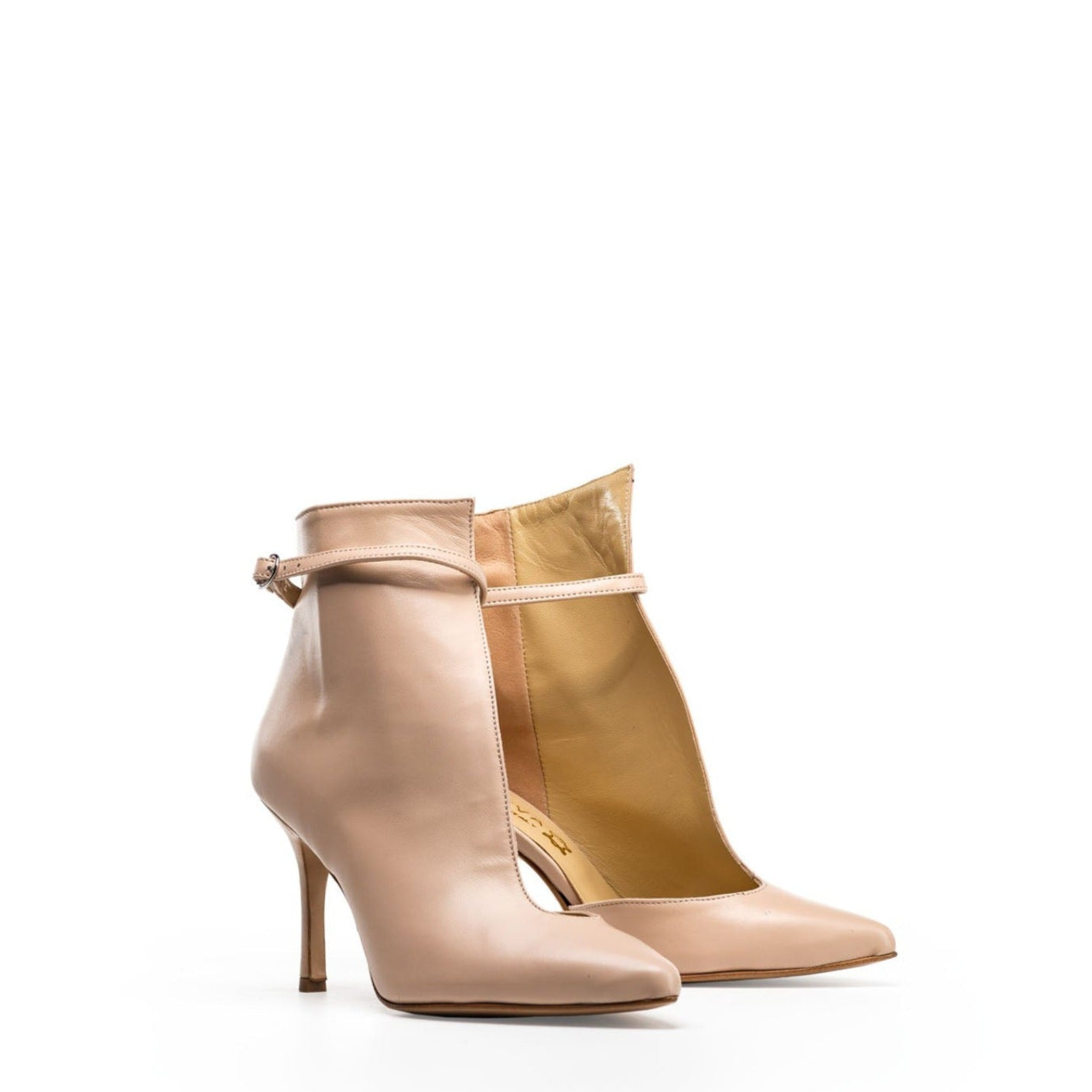 BABY - Side-opening décolleté in genuine Nude leather with 9 cm stiletto heel