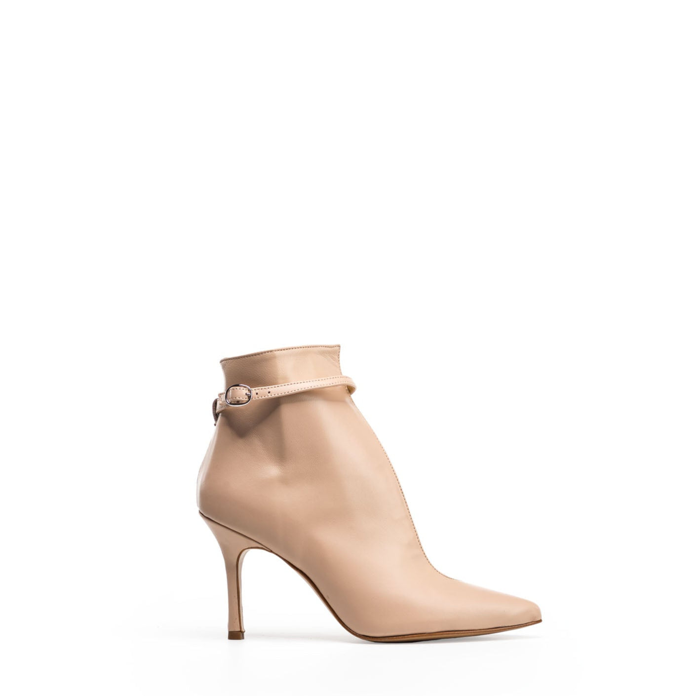 BABY - Side-opening décolleté in genuine Nude leather with 9 cm stiletto heel