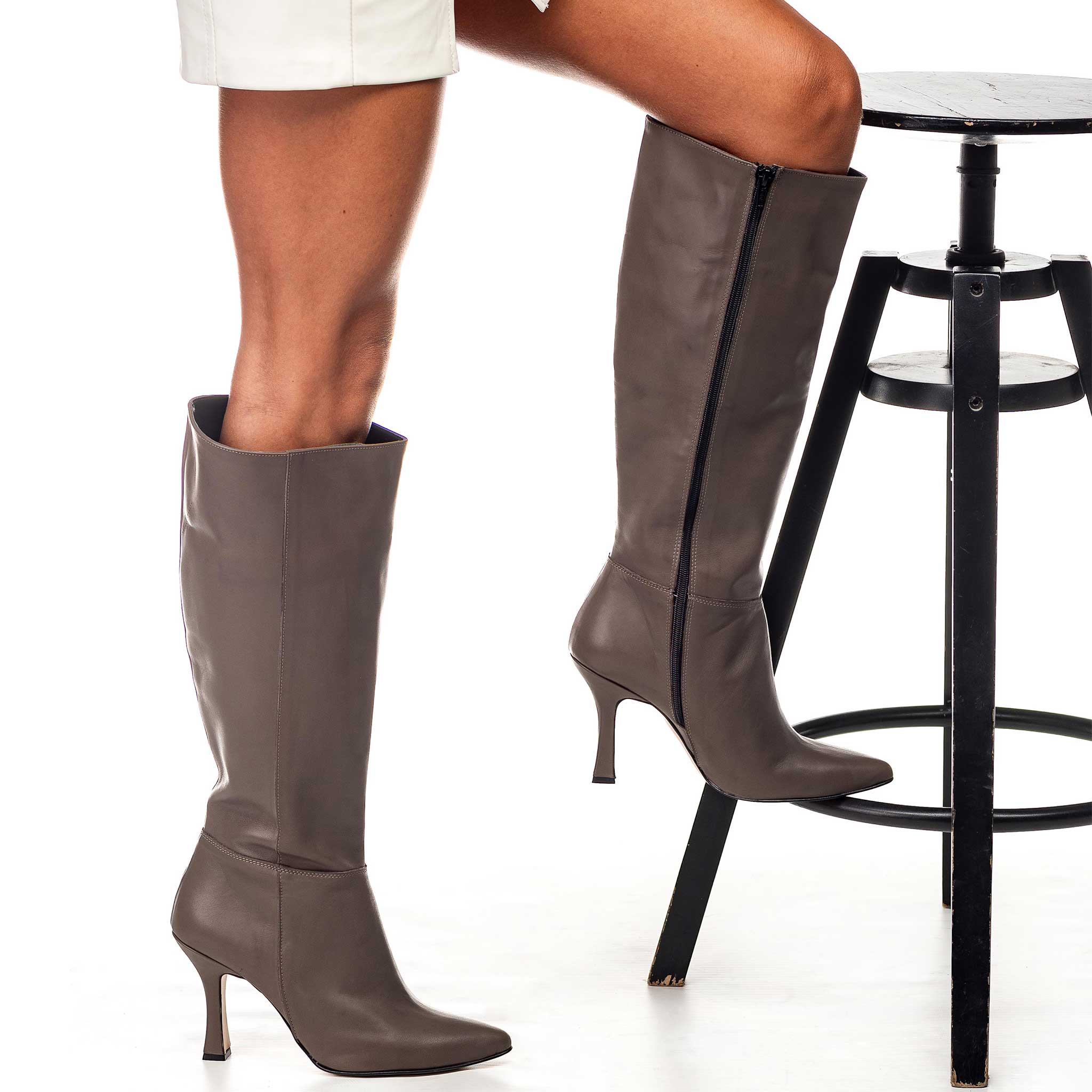 CELYNE 500 - Knee-high tubular boot in genuine leather