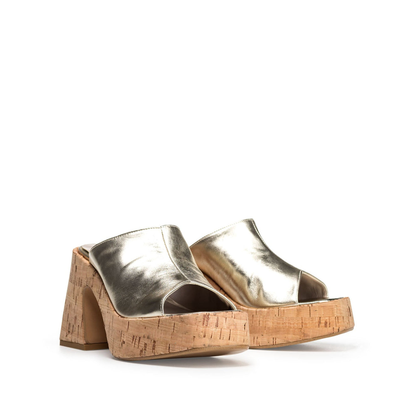 CLOG 02 - Mood Sandal Clog in Real Suede Laminated Platinum