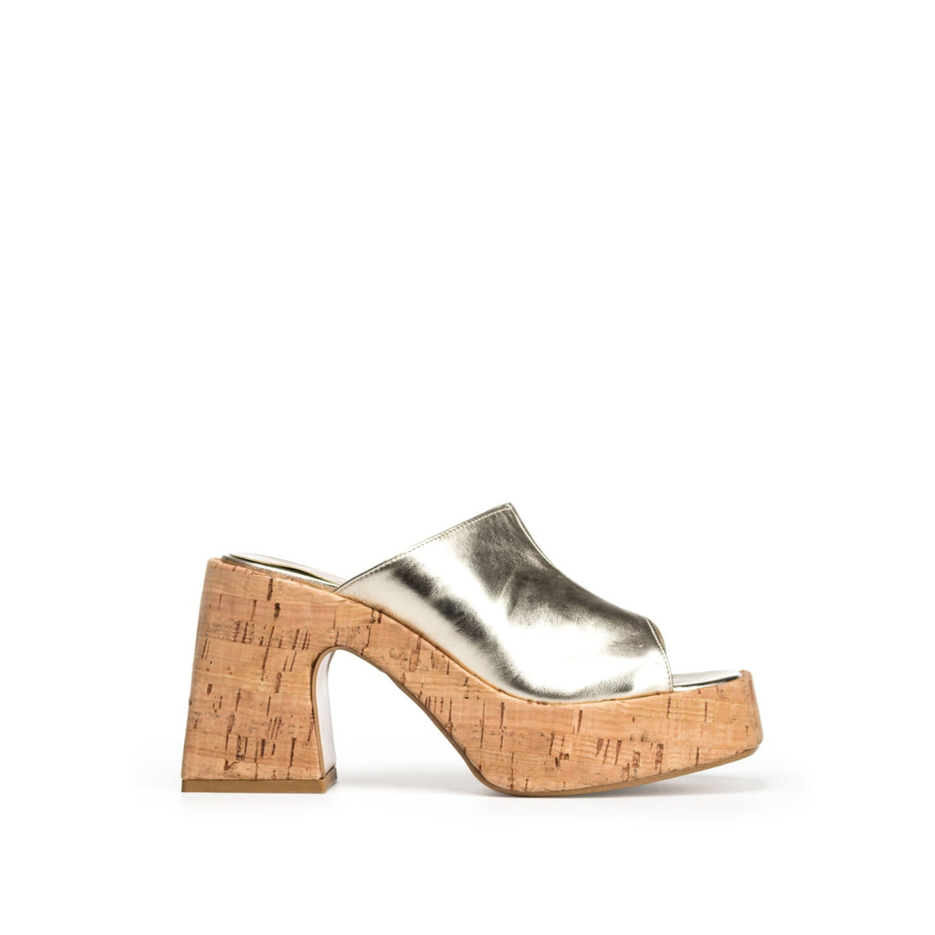 CLOG 02 - Mood Sandal Clog in Real Suede Laminated Platinum