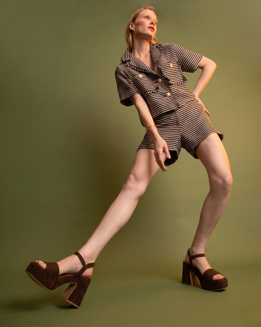 CLOG 02 - Mood Sandal Clog in Real Black Suede with cork-covered sole
