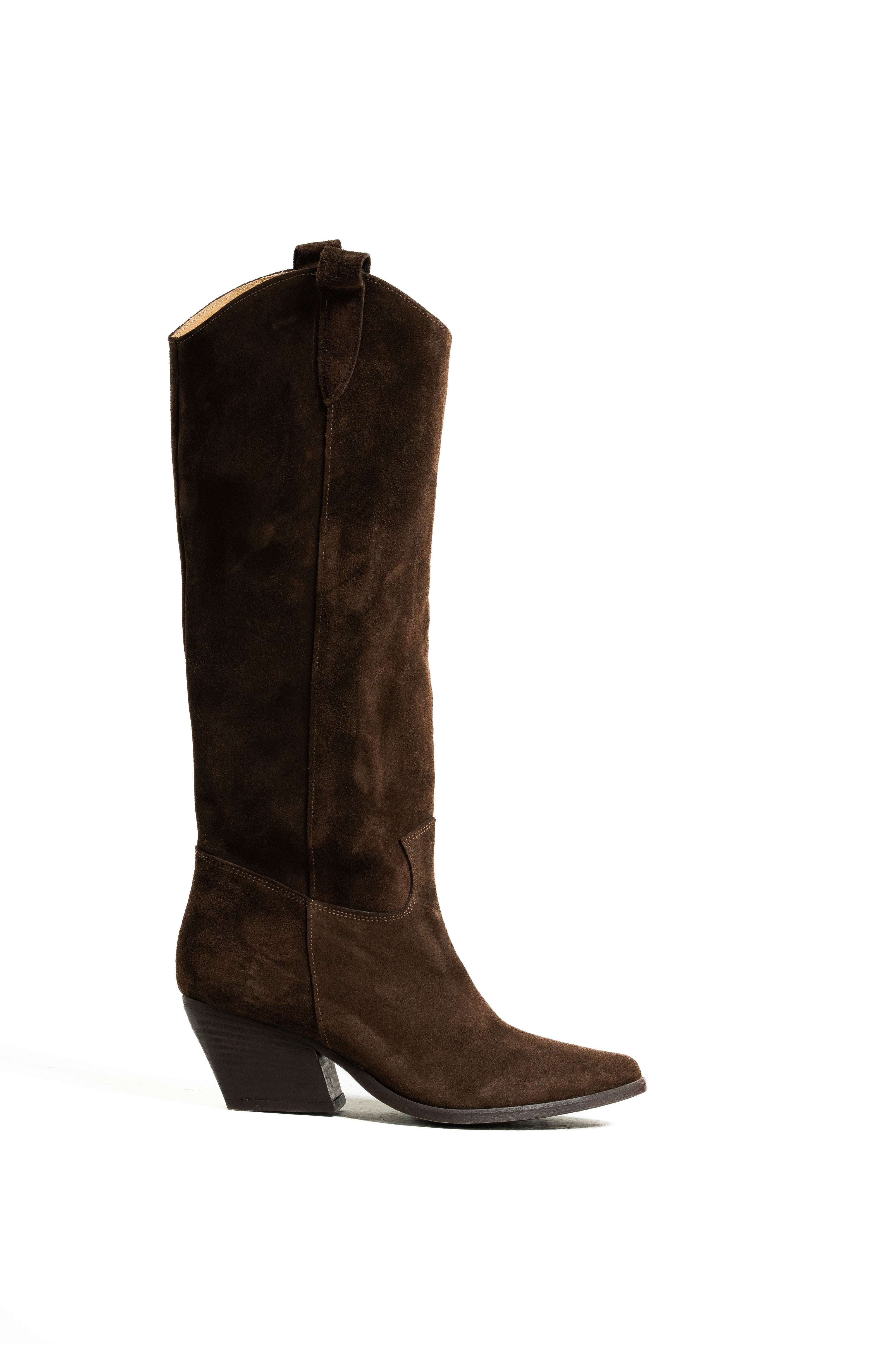 TEX 70 - Stivale mood Camperos in Vero Camoscio Testa di Moro - Tacco 7 Cm