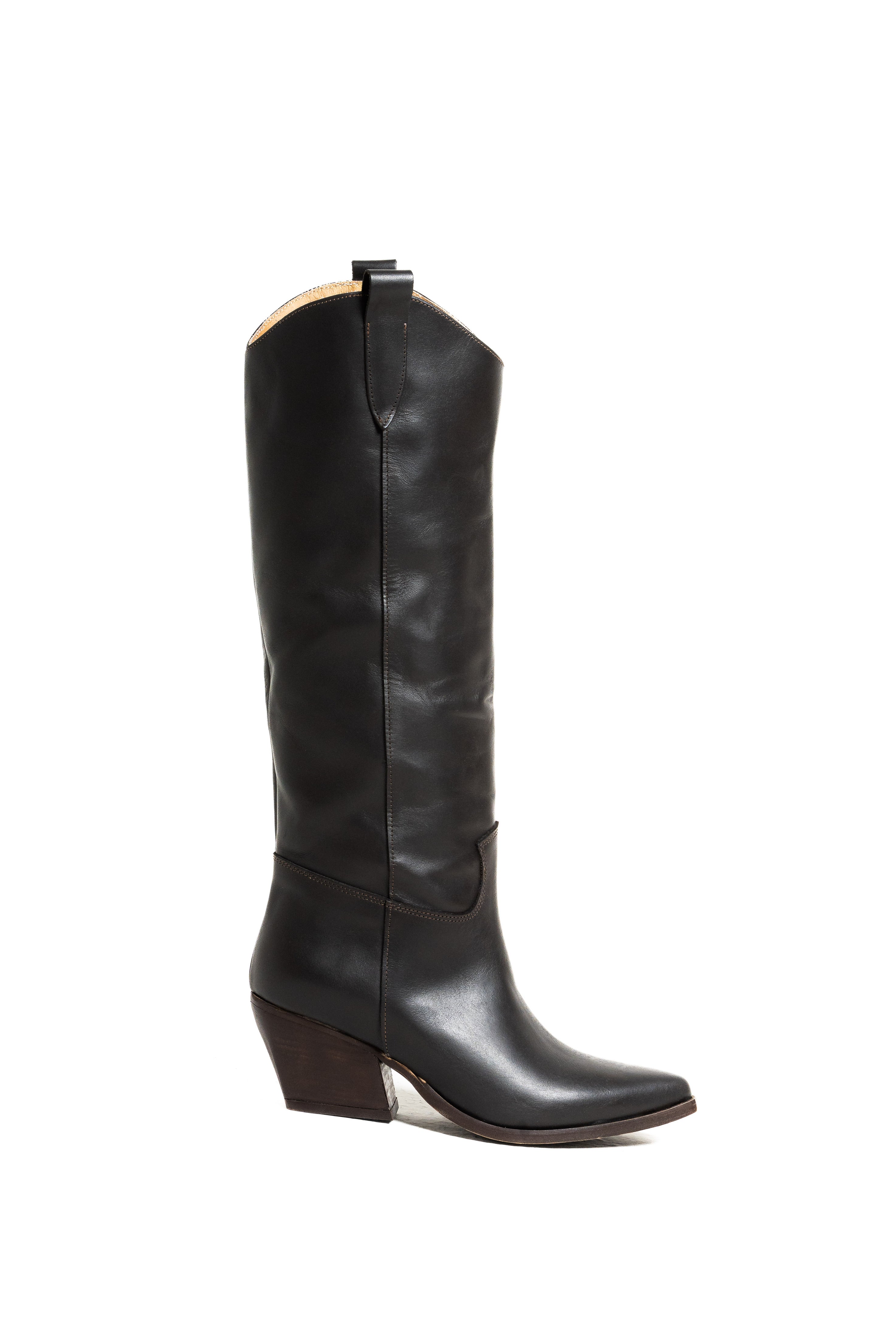 TEX 70 - Stivale mood Camperos in Vera Pelle Testa di Moro - Tacco 7 Cm