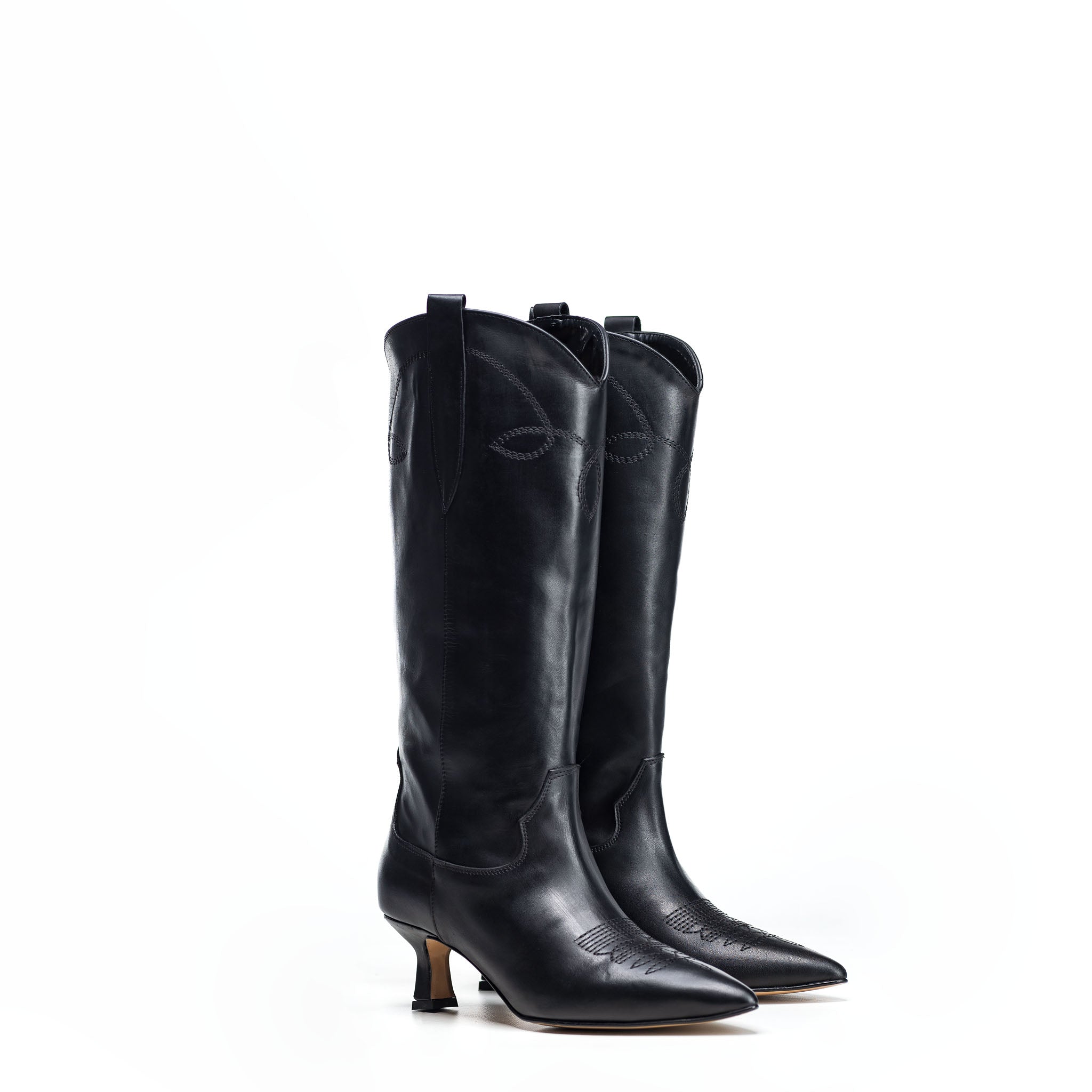 ST-TEX_347 - Camperos mood tubular boot in genuine leather with embroidery