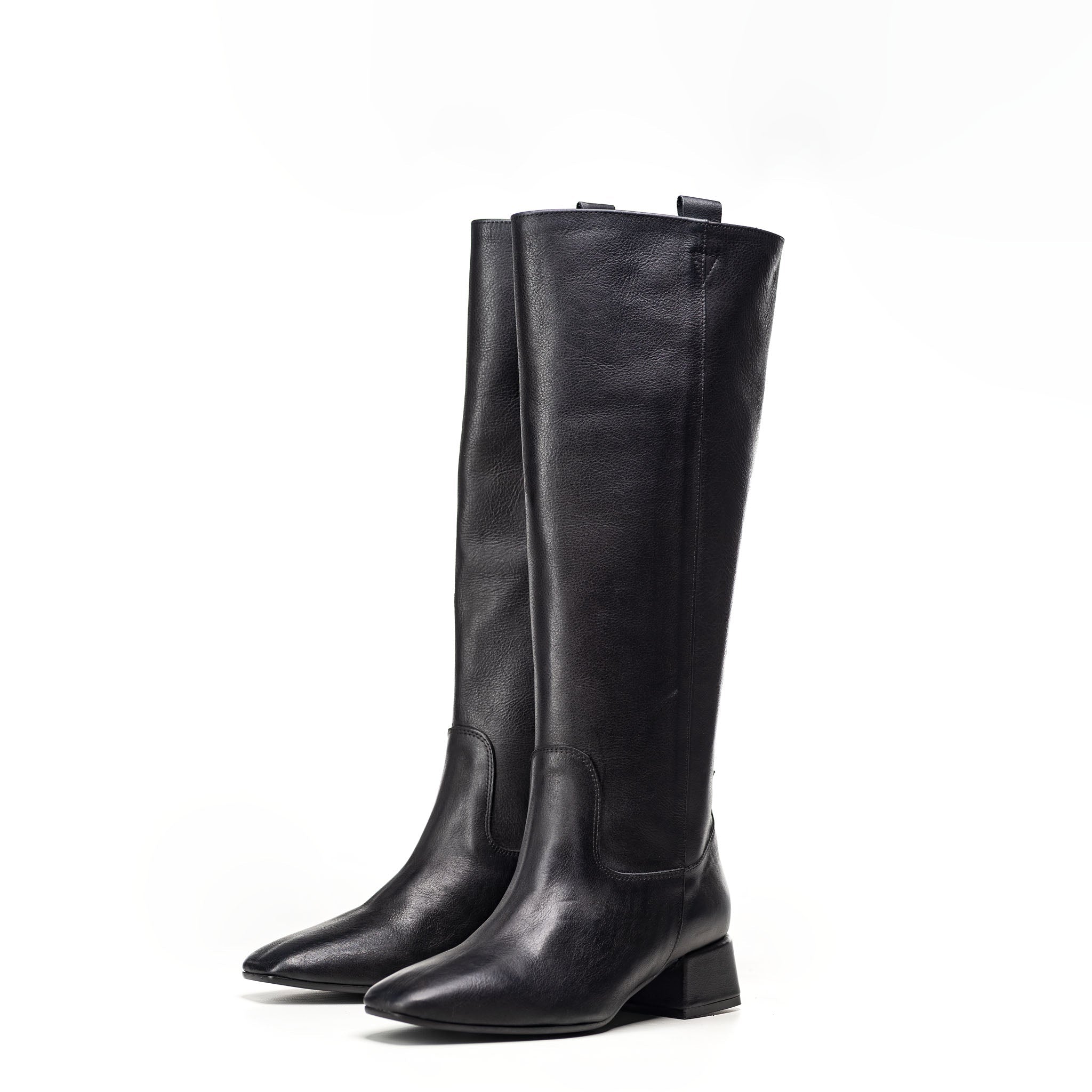 FABIAN 05 - Tubular boot in genuine leather with square toe