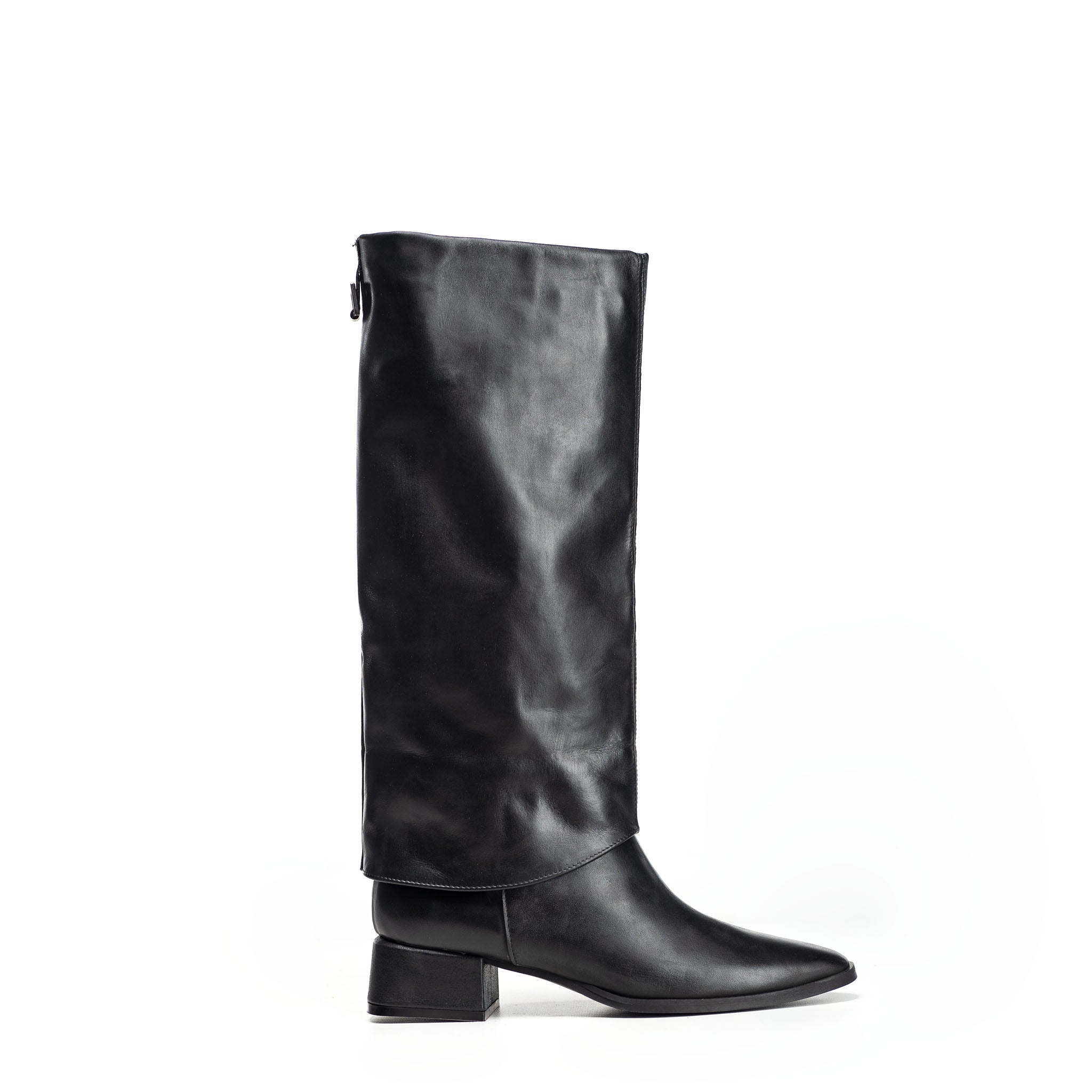 KHAITHE_142 - Genuine Leather Tubular Boot with Cuff