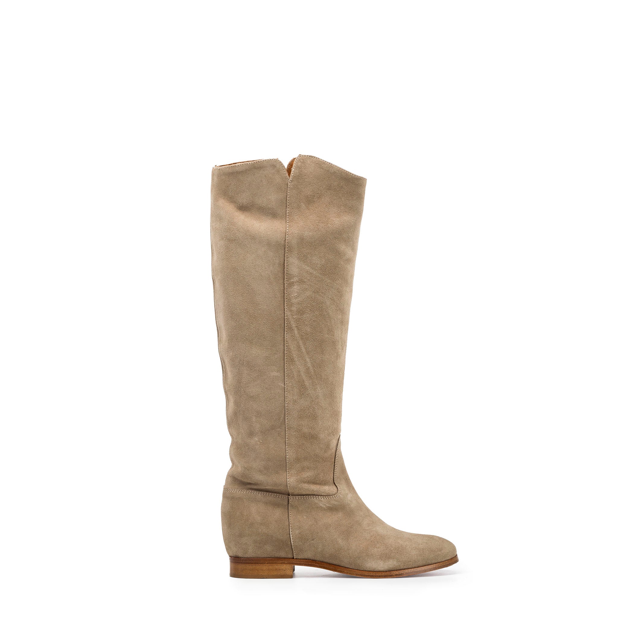 R40 - Tubular boot in real suede with internal lift