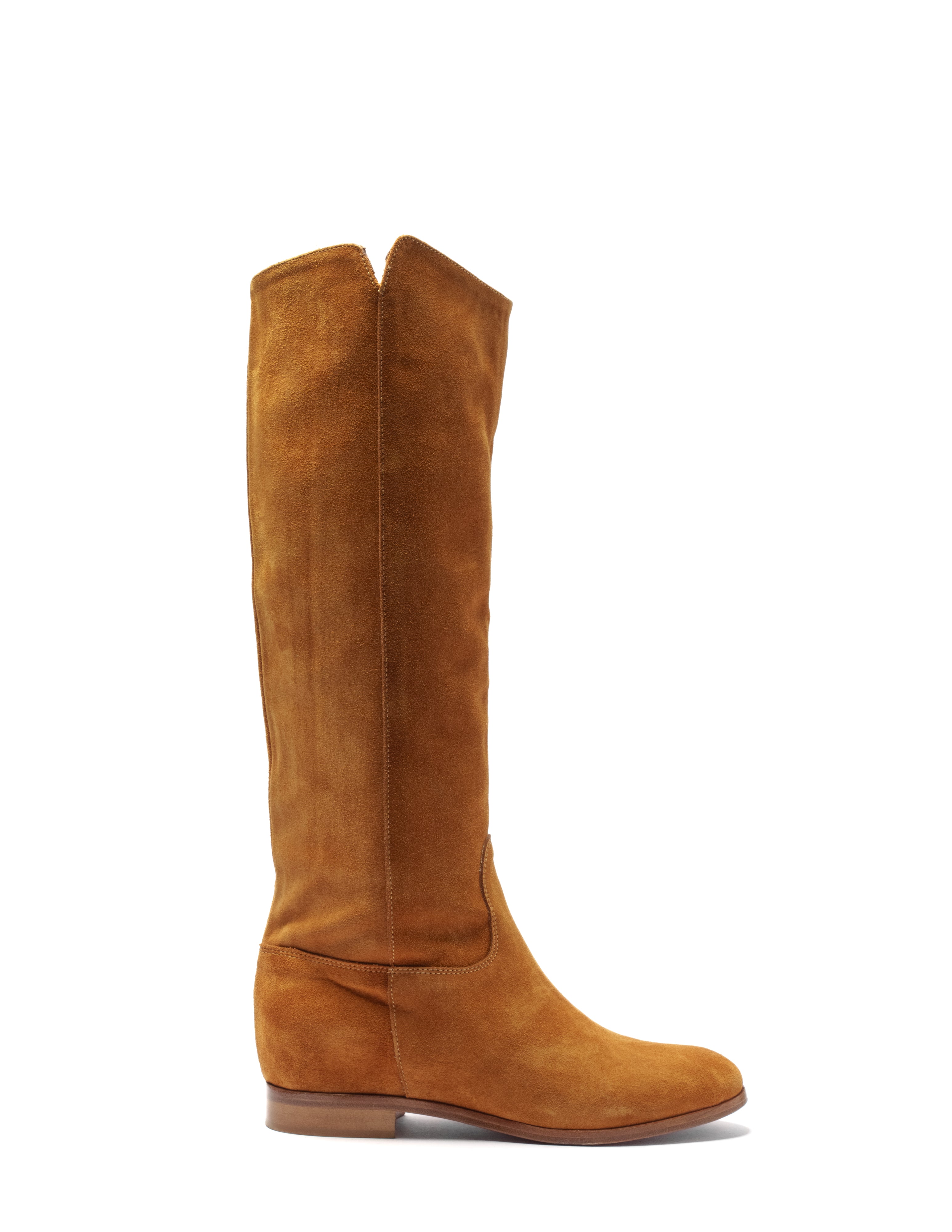 R40 - Tubular boot in real suede leather with internal lift