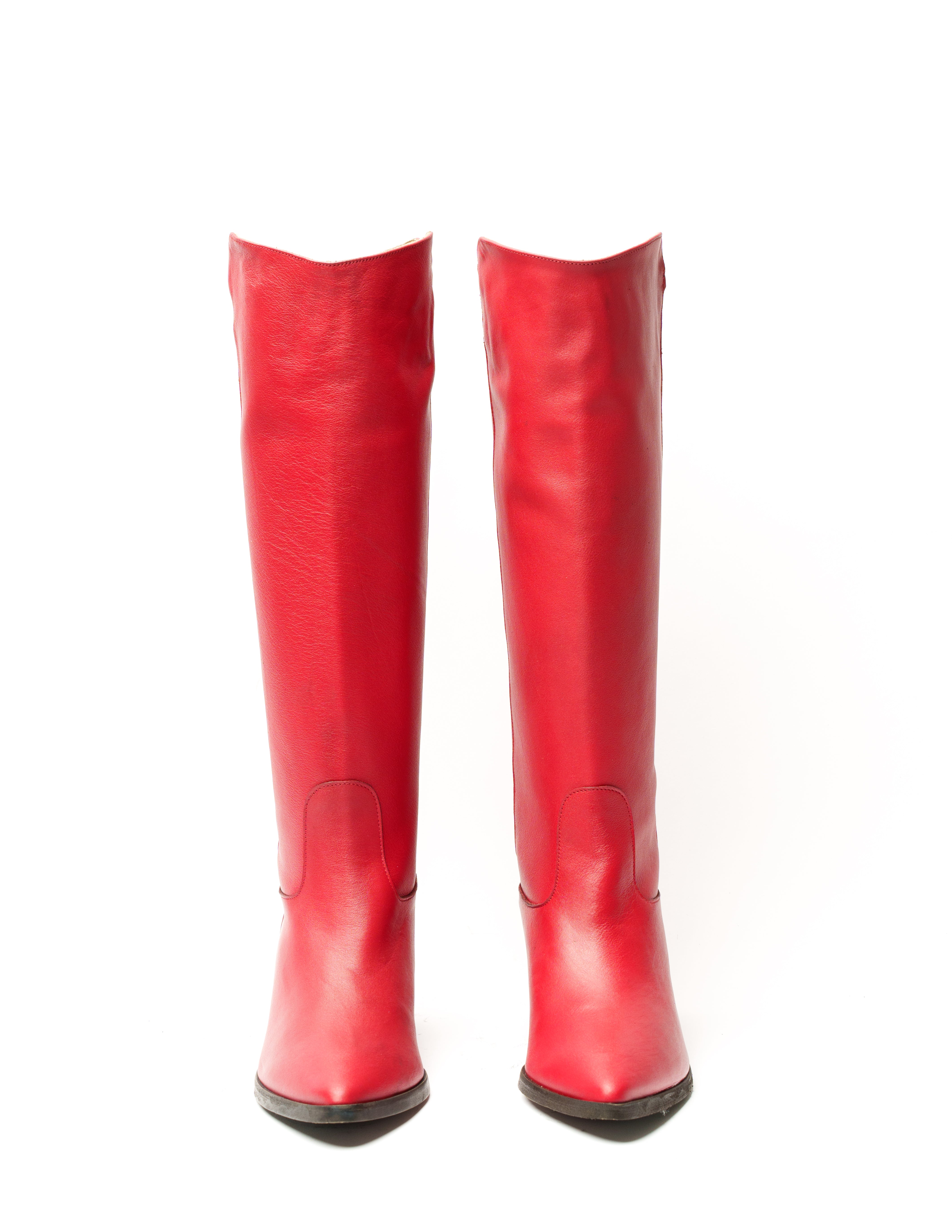 R40 - Genuine leather tubular boot with internal rise