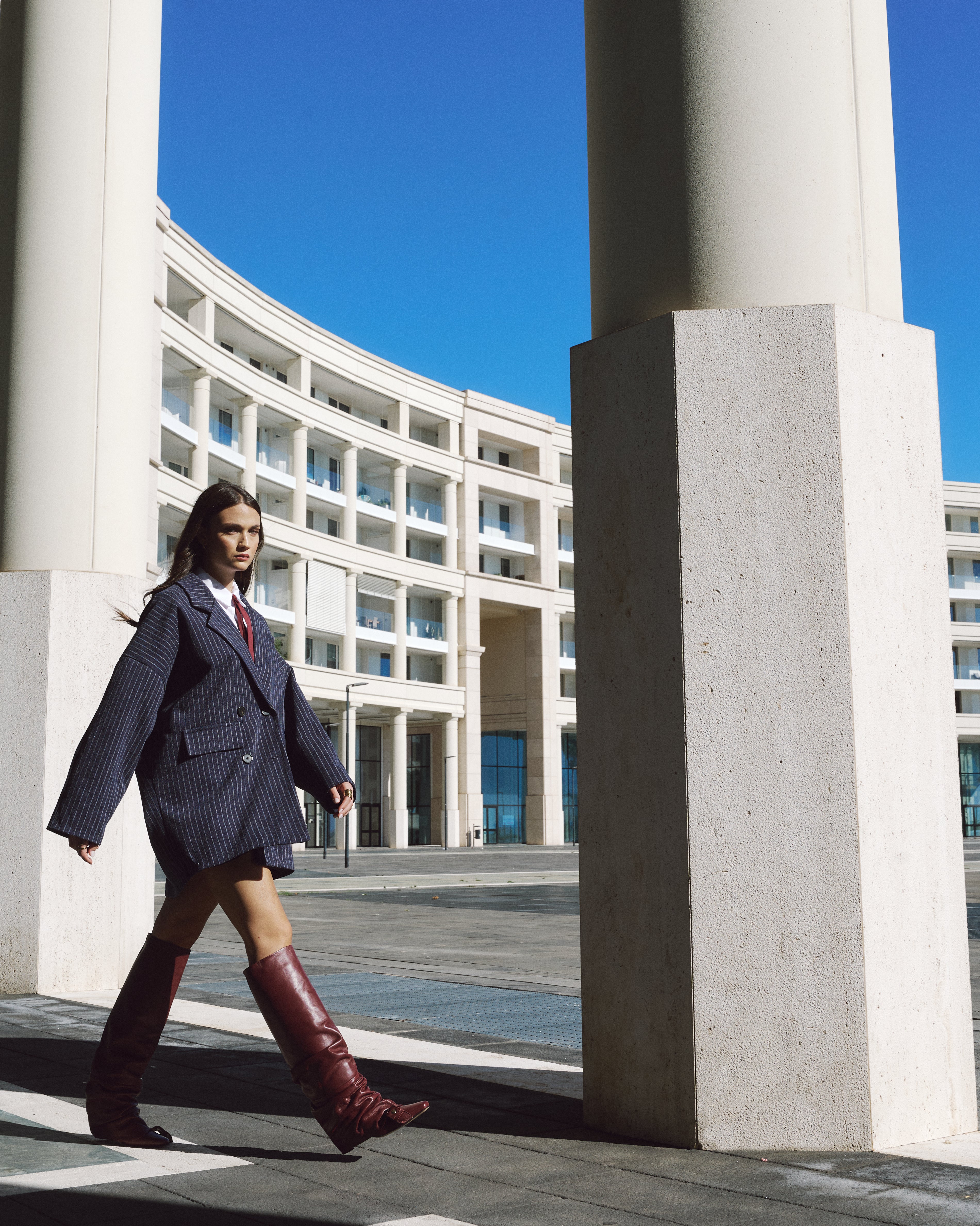 SIENNA - Stivali Cuissard in Pelle Cioccolato Effetto Stropicciato - Tacco Roghetto 5 Cm