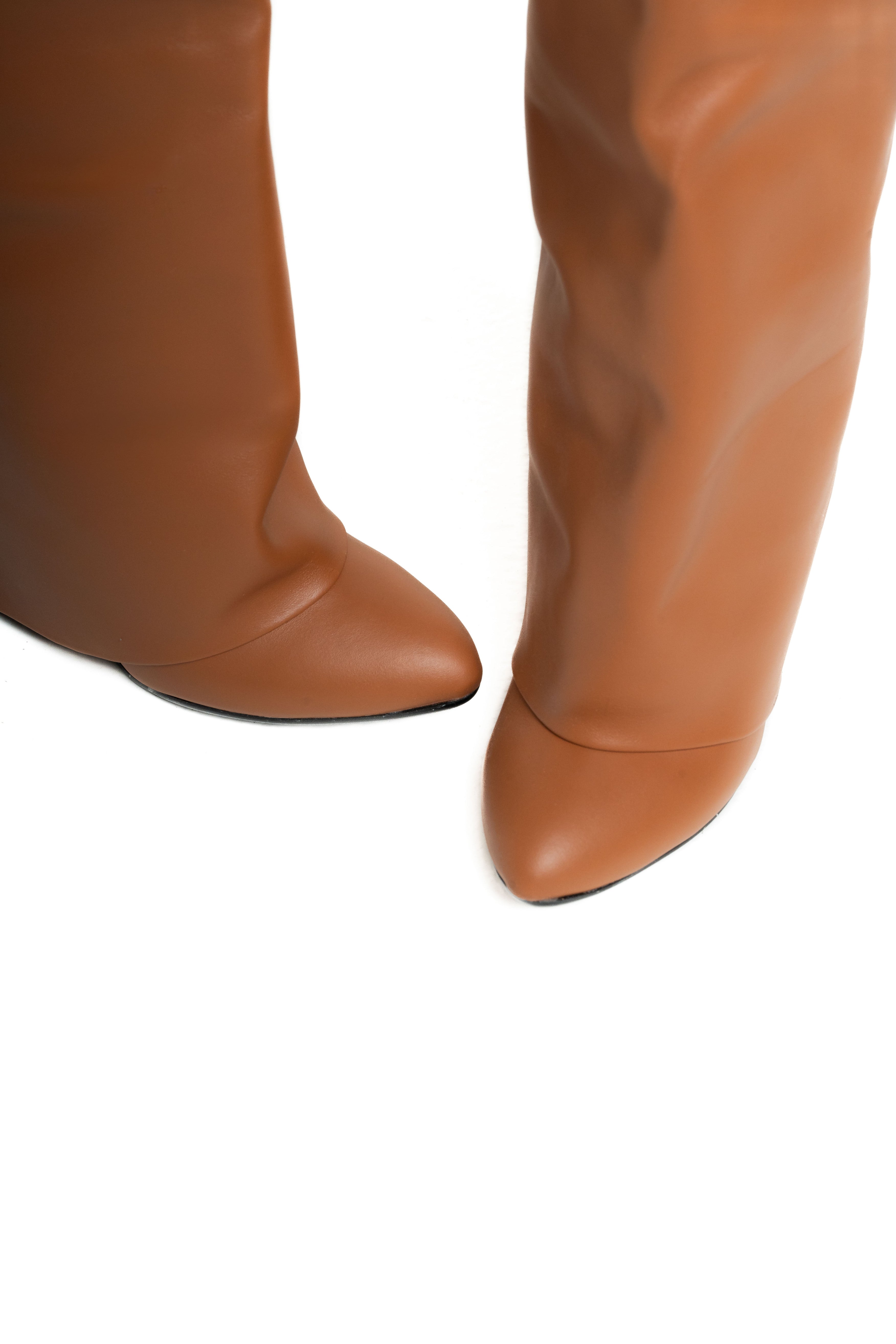 SOPHIE - Tubular boot in genuine leather with accessory and 7 cm heel/wedge