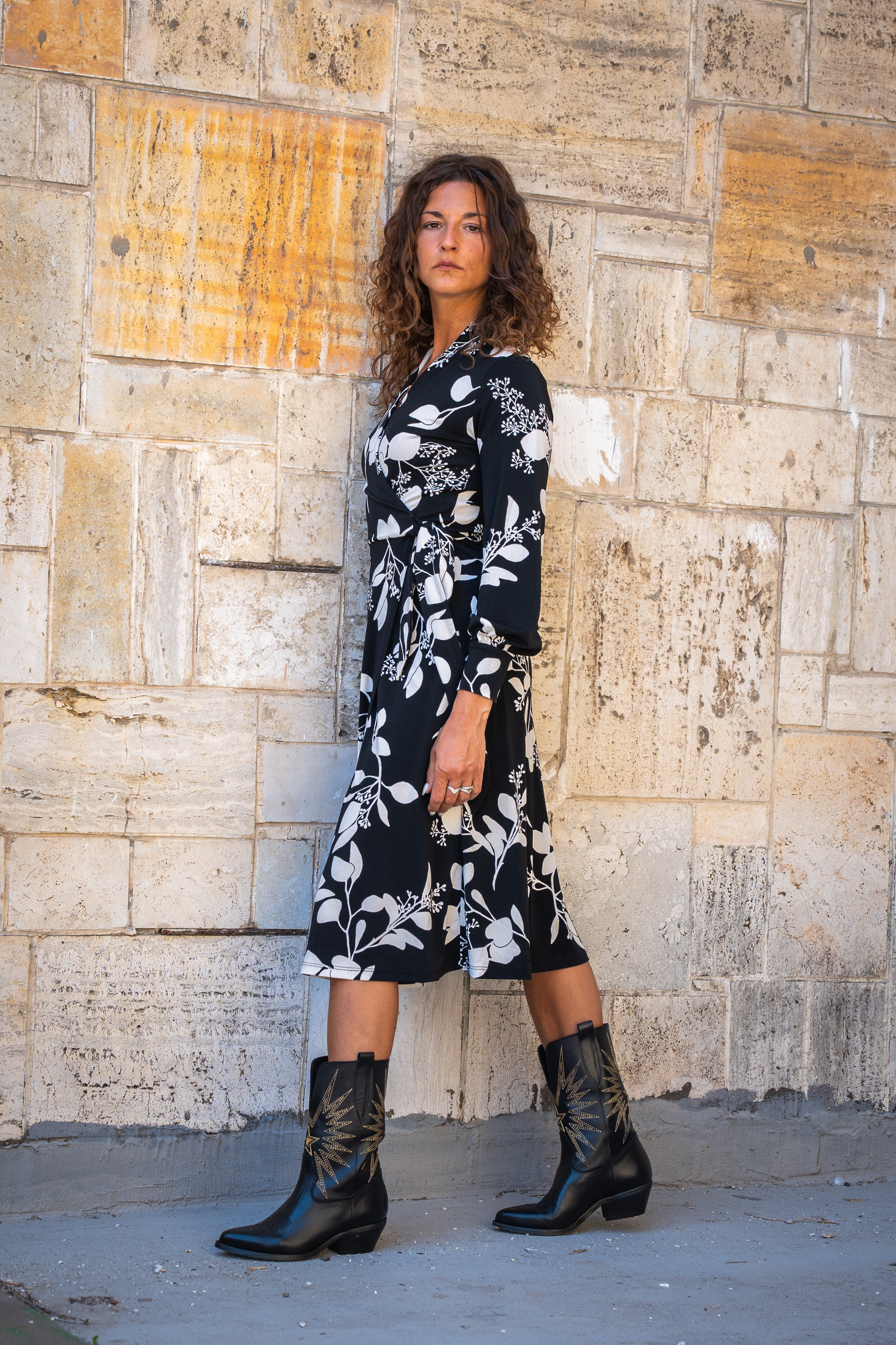 JULY LOW - Texan mood tubular boot in Real Suede and Genuine Leather