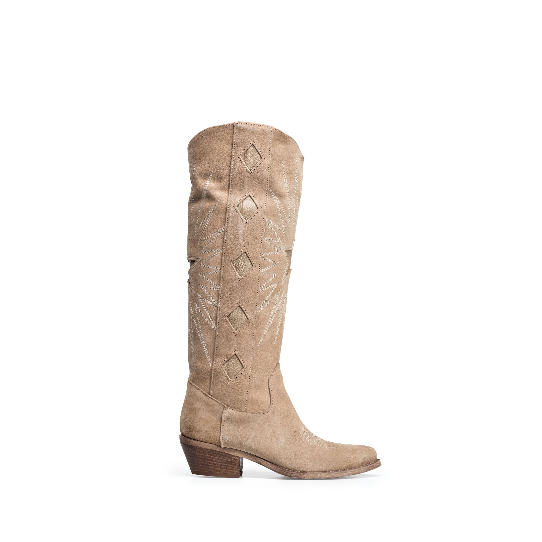 TEX 300_GOLDEN - Tubular boot mood Camperos in Real Daino Suede