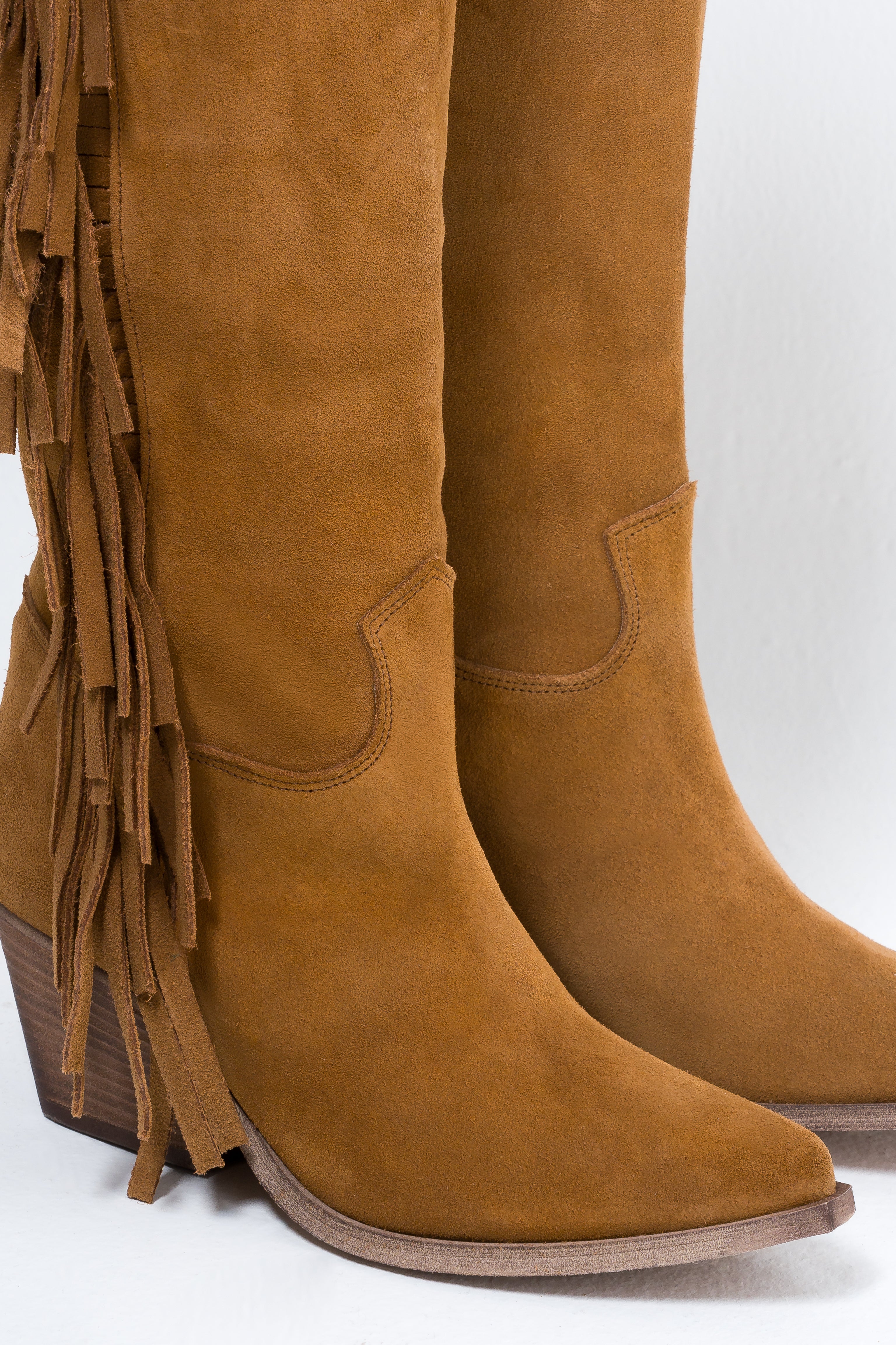TEX 70 - Camperos mood boot in real suede with 7 cm heel