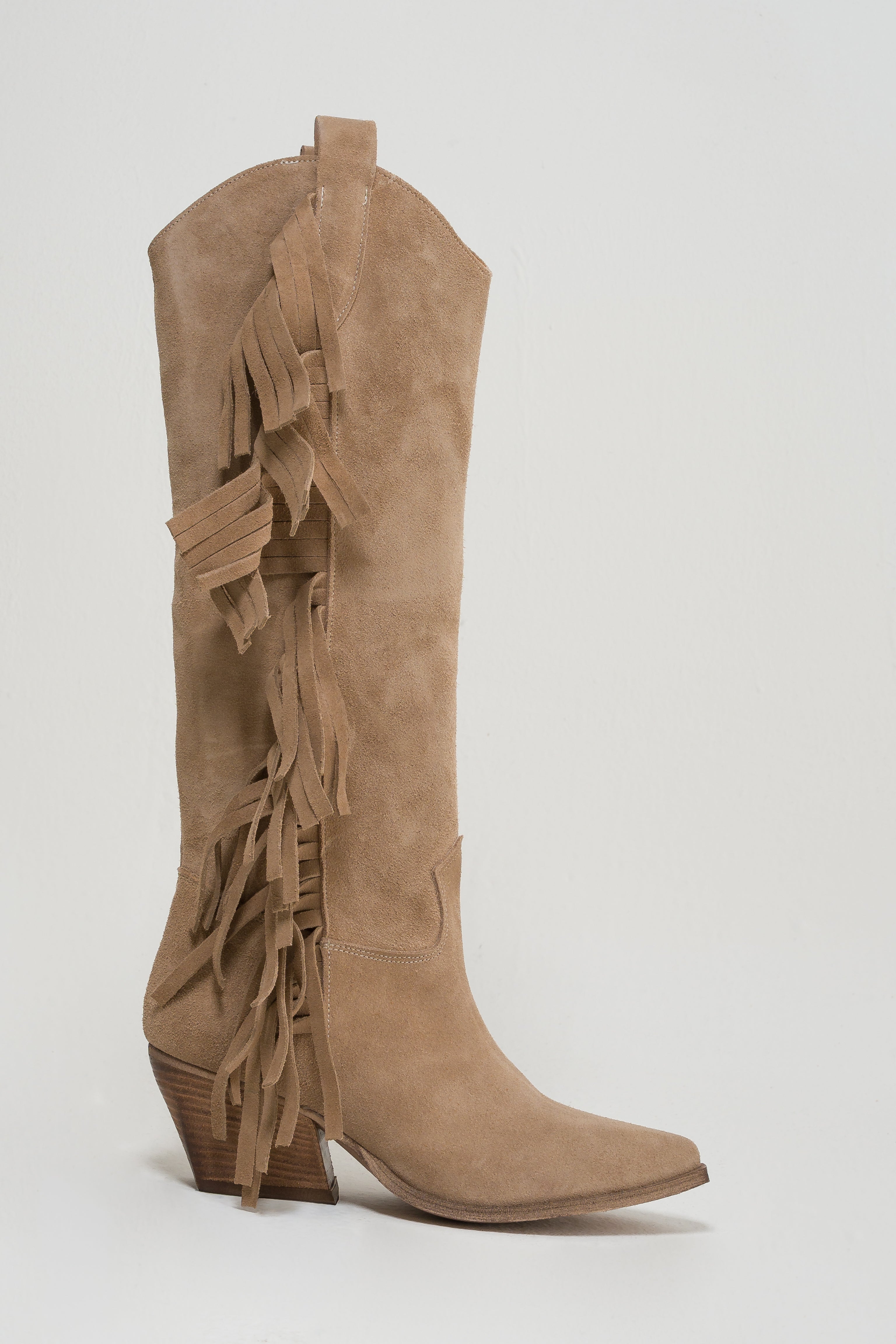TEX 70 - Camperos mood boot in real suede with 7 cm heel