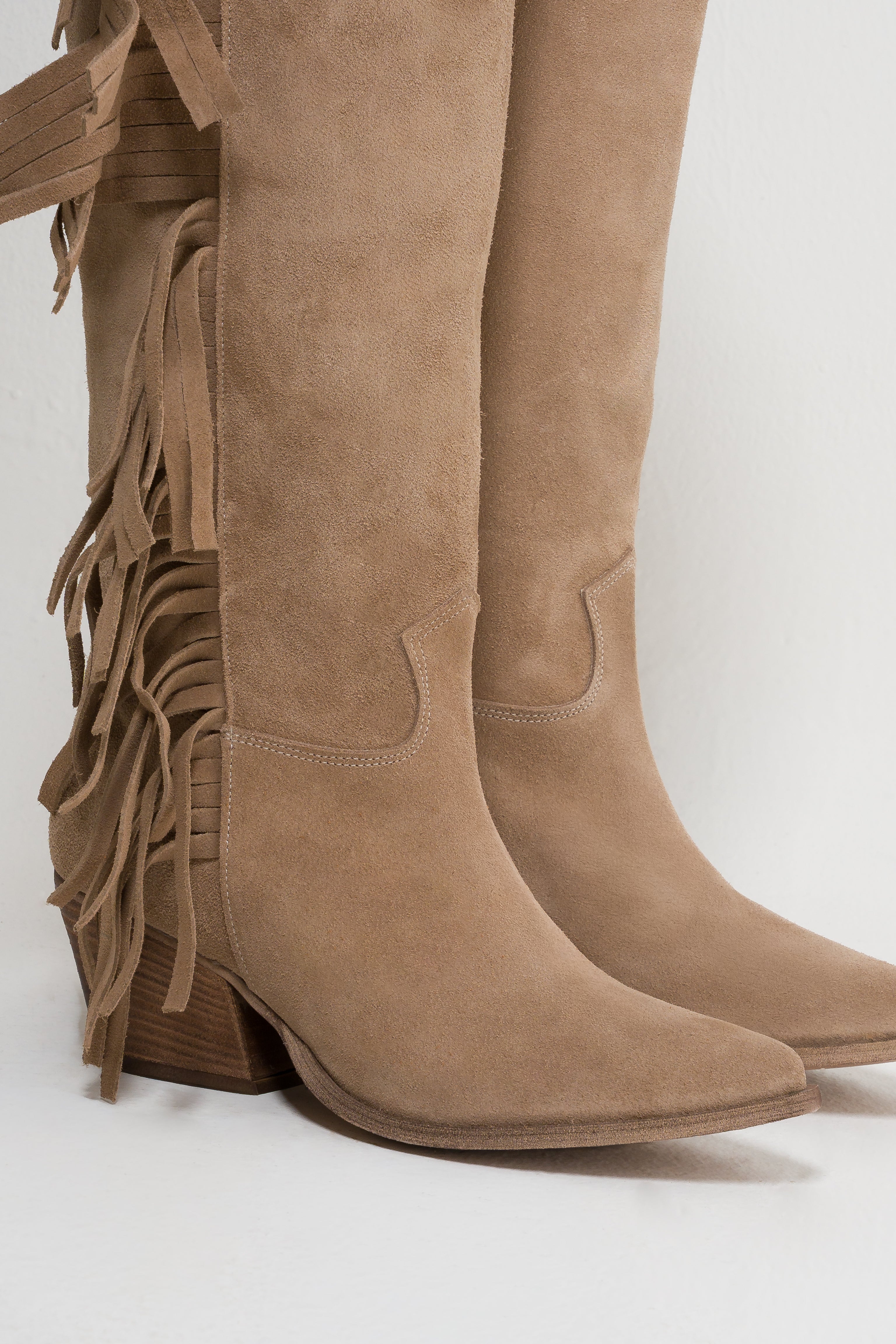 TEX 70 - Camperos mood boot in real suede with 7 cm heel