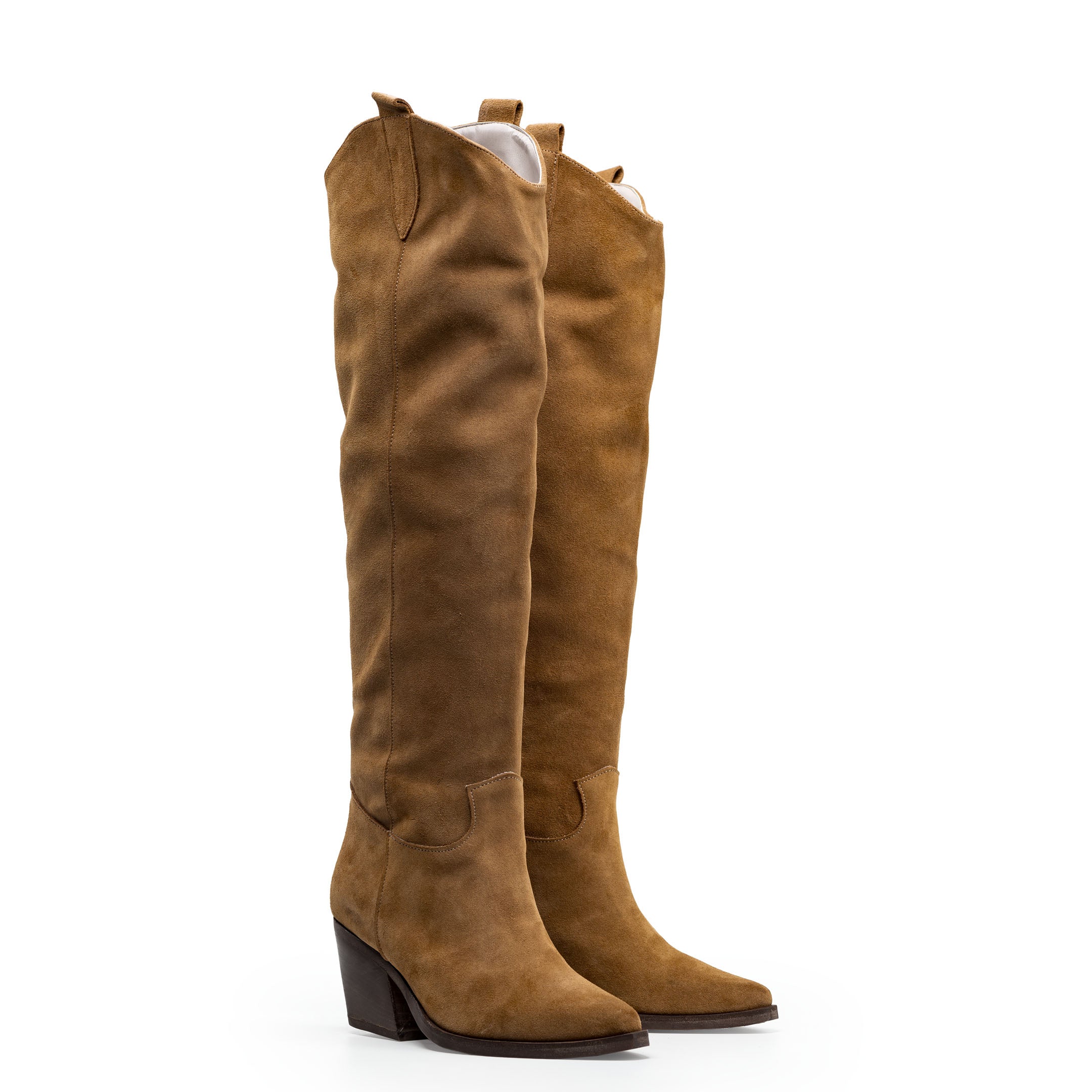 TEX 80 - Camperos over-the-knee tubular boot in genuine suede leather