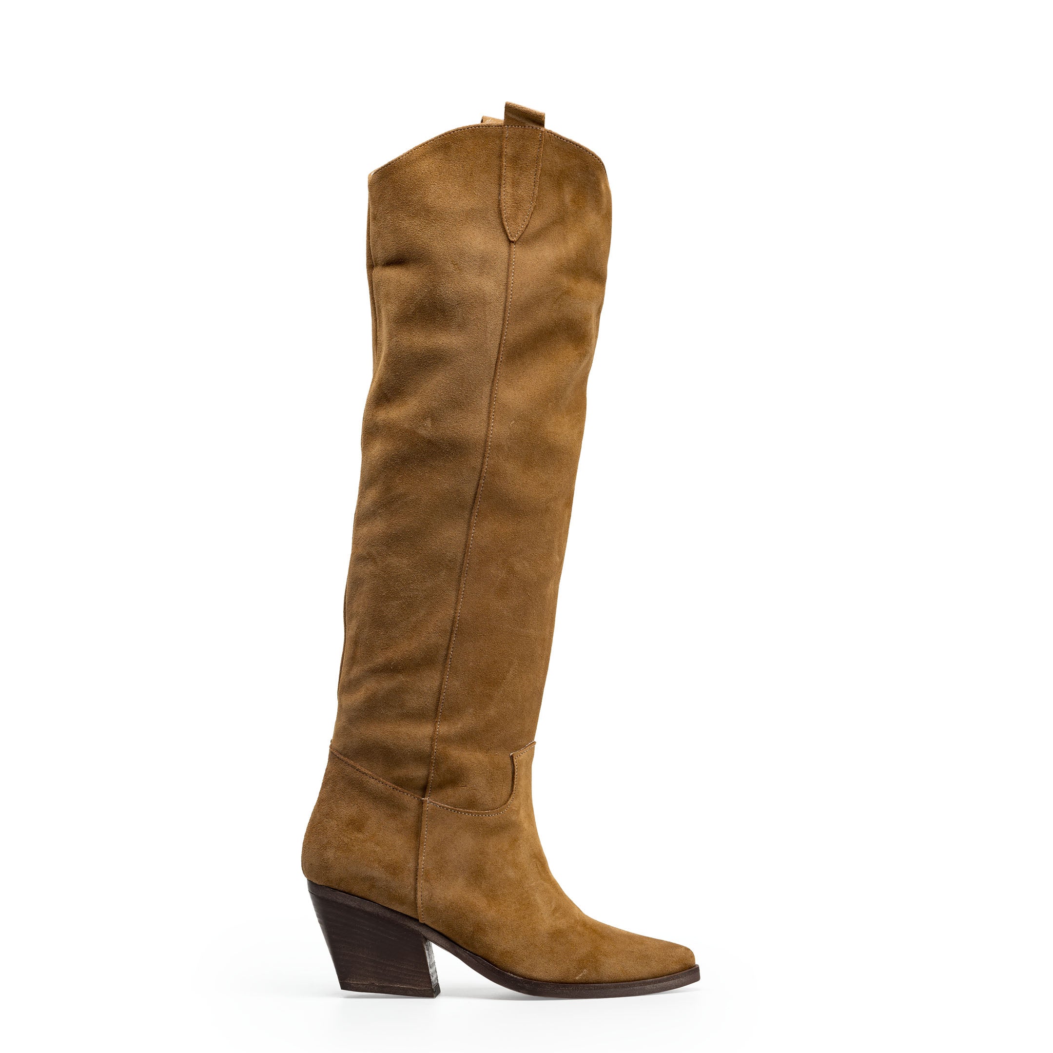 TEX 80 - Camperos over-the-knee tubular boot in genuine suede leather