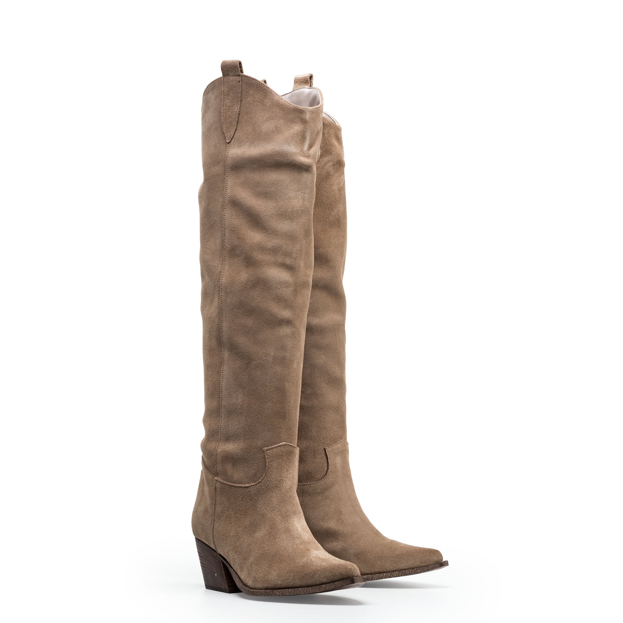 TEX 80 - Camperos Suede Daino Over-the-Knee Tubular Boot